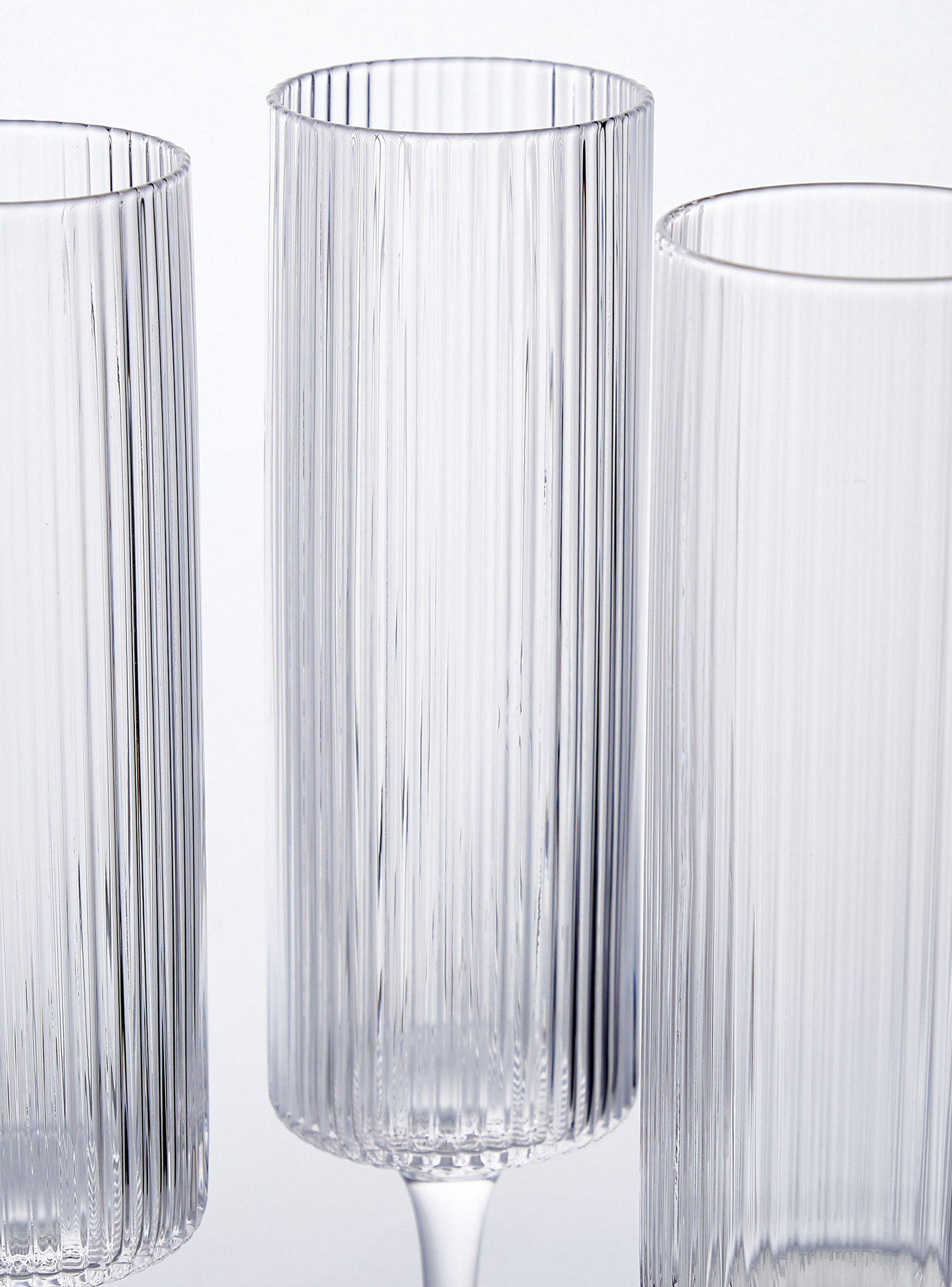 Set 4 Copas Champagne Recta Textura-2