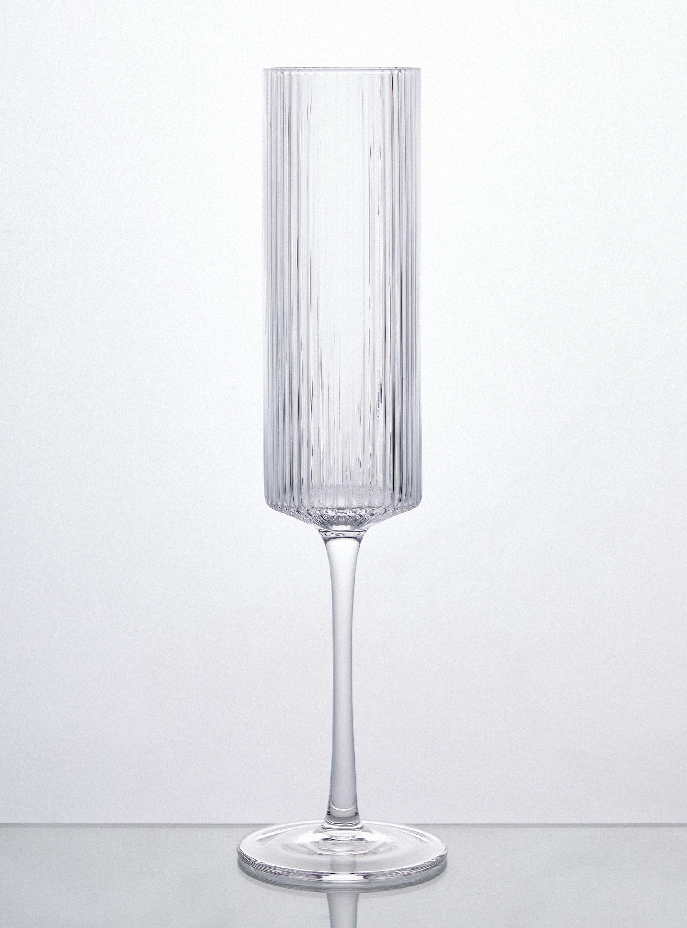 Set 4 Copas Champagne Recta Textura-1