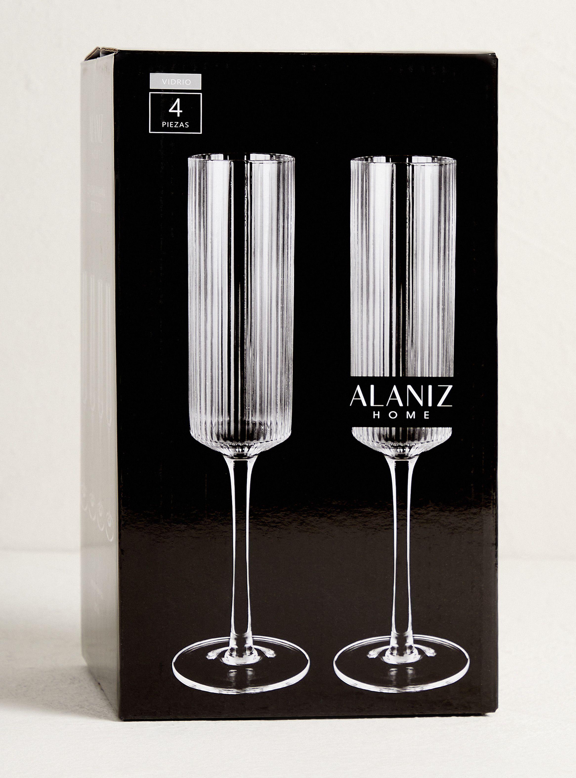 Set 4 Copas Champagne Recta Textura-3
