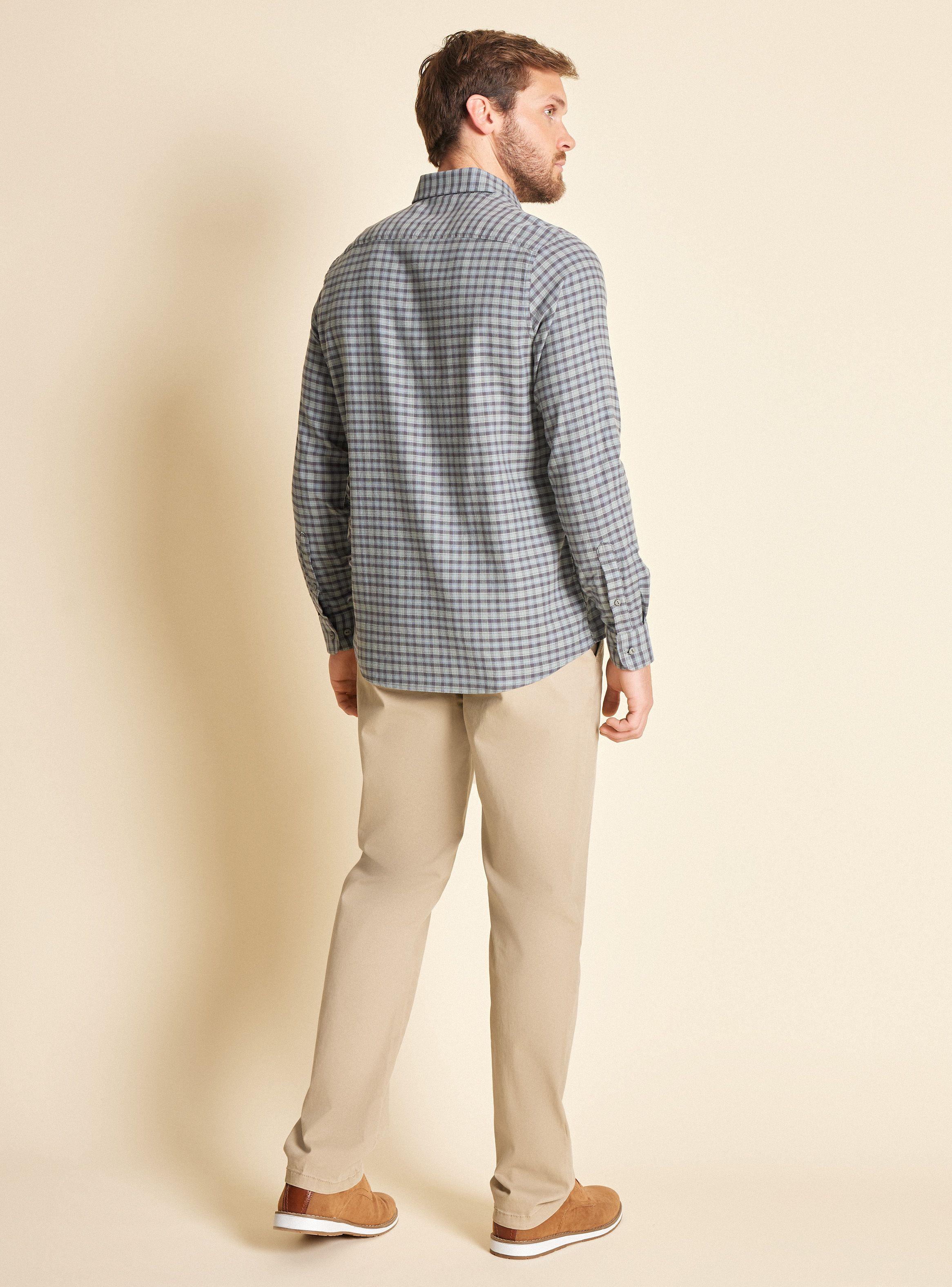 Camisa de Vestir checks lino-5