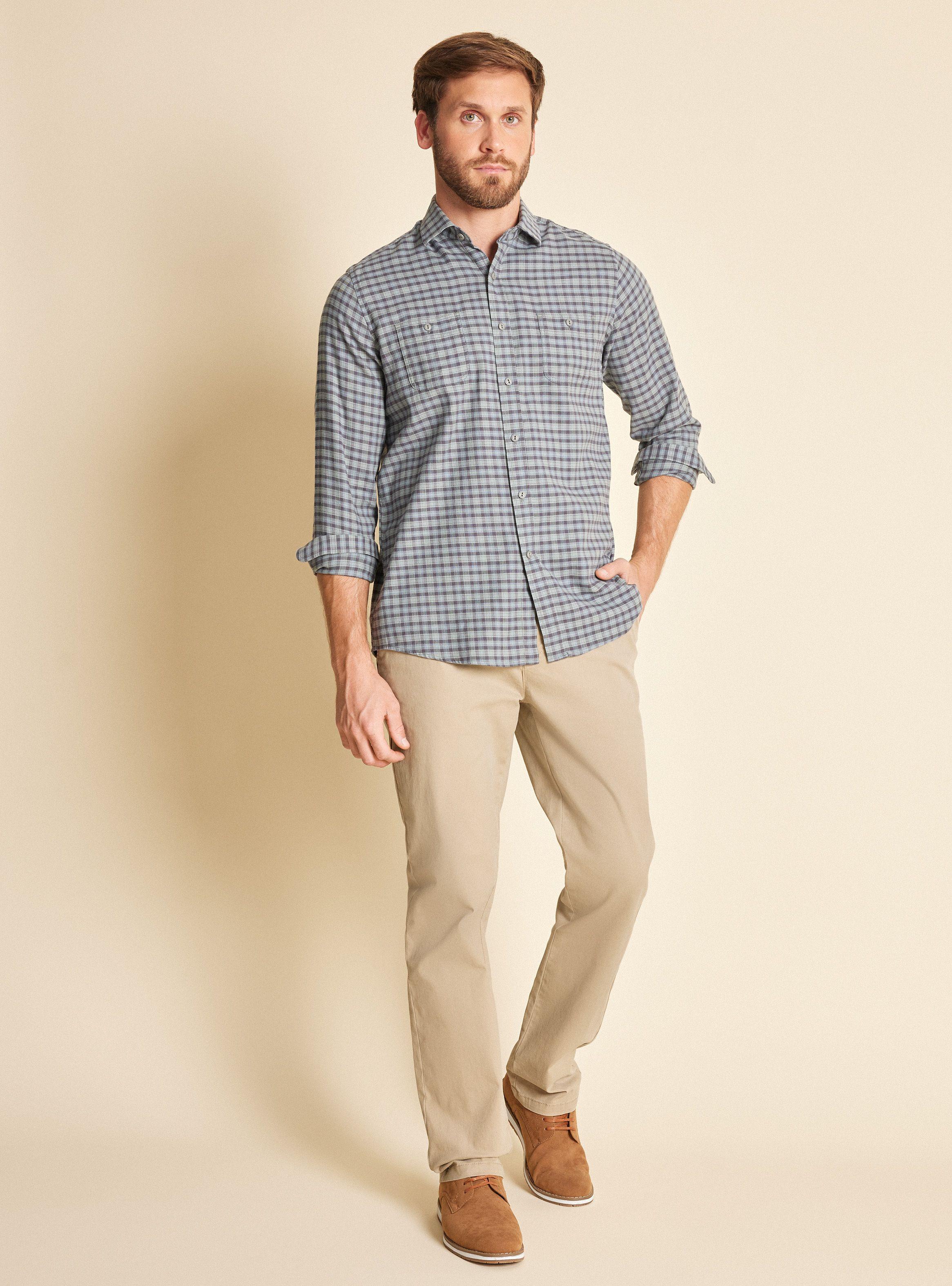 Camisa de Vestir checks lino-4