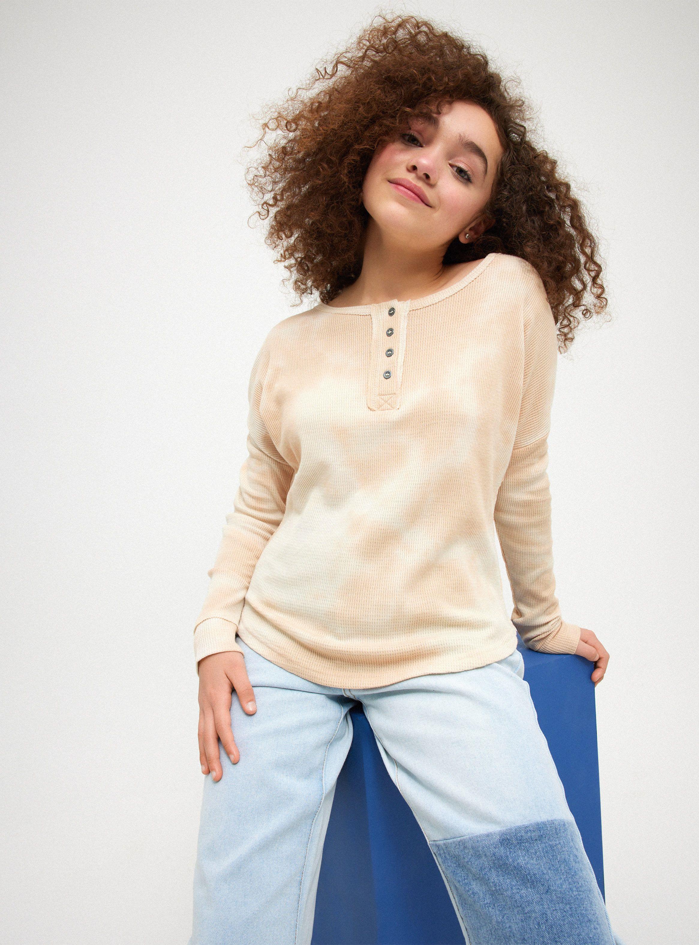 Polera Textura Waffle Tie Dye-0