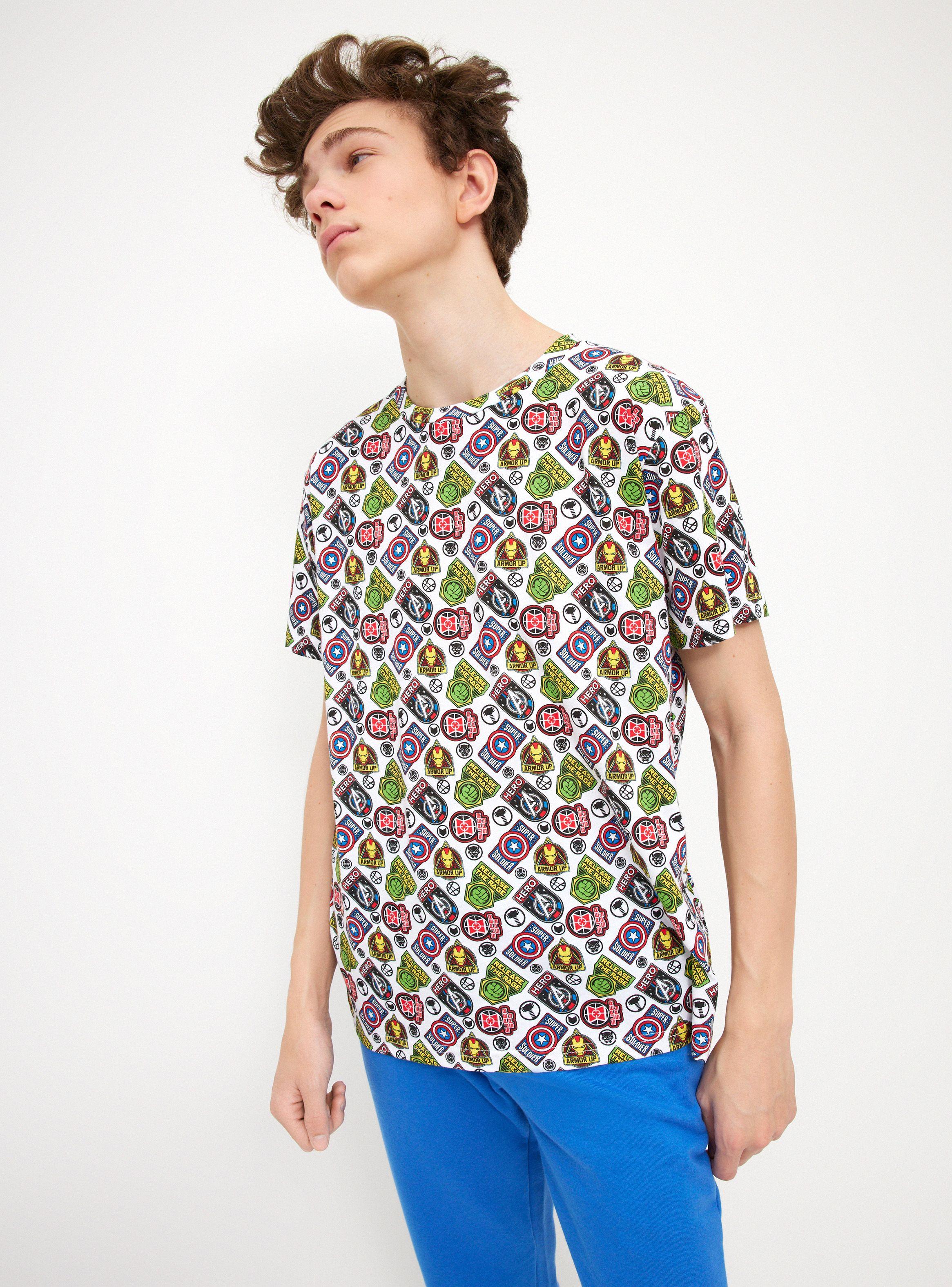 Polera Manga Corta Full Estampada Cuello Redondo-0