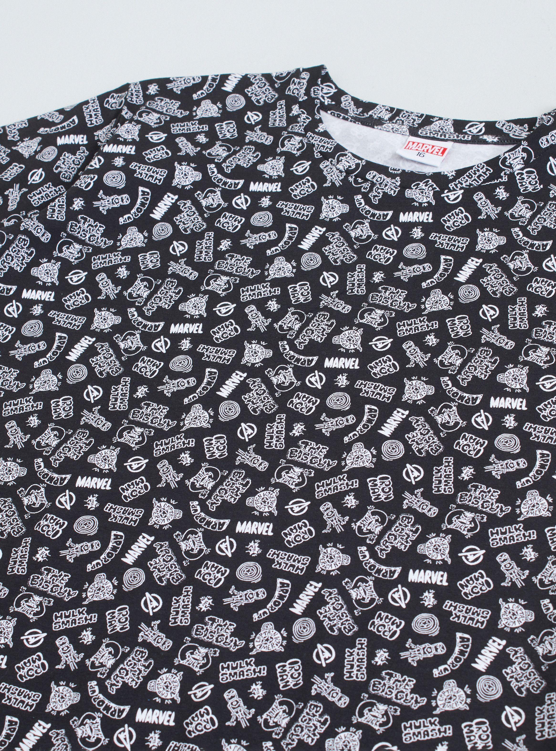 Polera Manga Corta Full Estampada Cuello Redondo-3