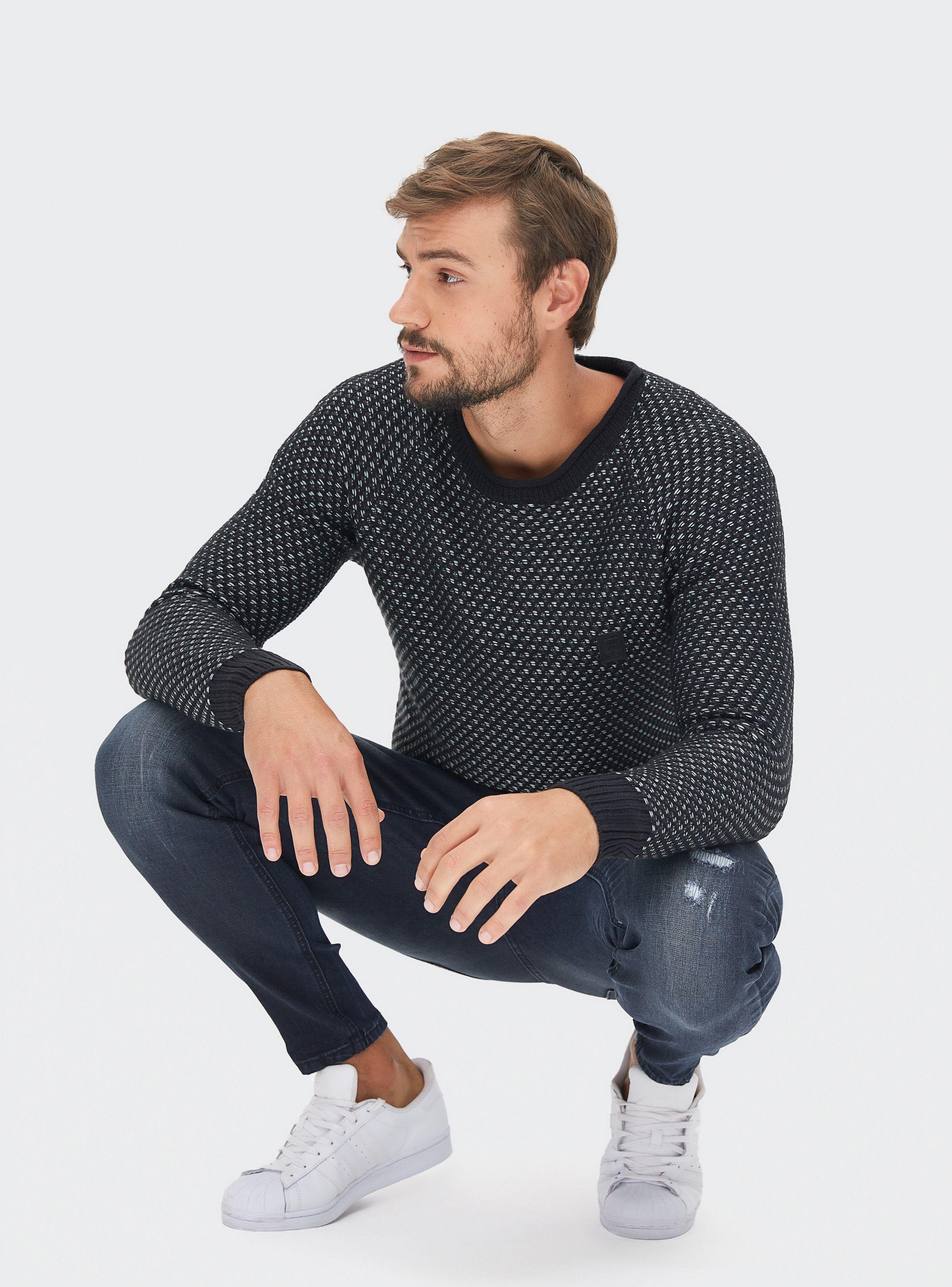 Sweater Cuello Redondo Tejido Bicolor JJO-3