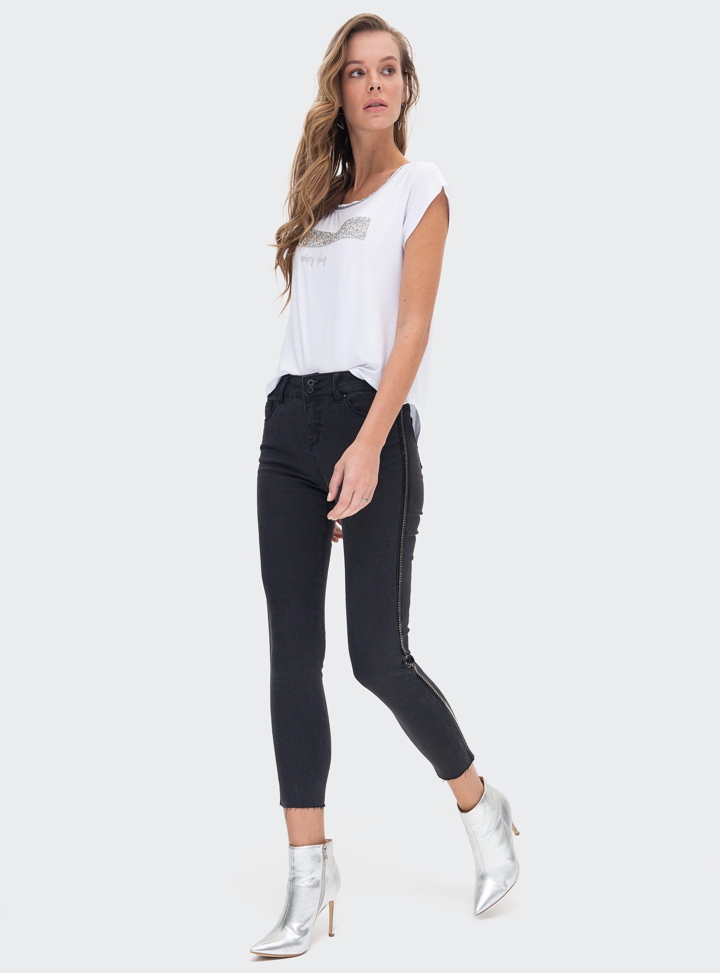 Jeans JJO Super Skinny Tiro Alto Cintura Pu y Tachas Alexis JJO-3