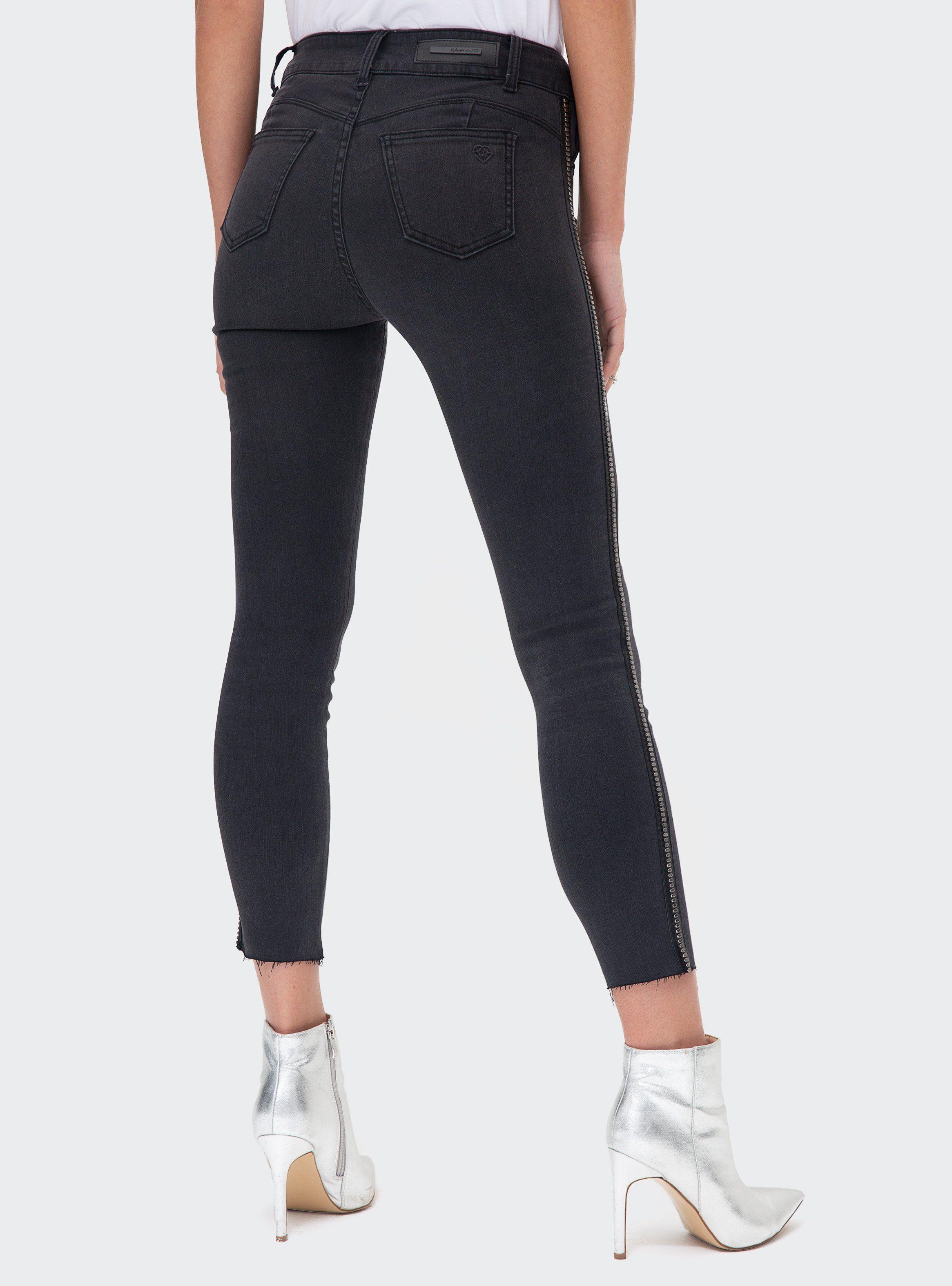 Jeans JJO Super Skinny Tiro Alto Cintura Pu y Tachas Alexis JJO-1
