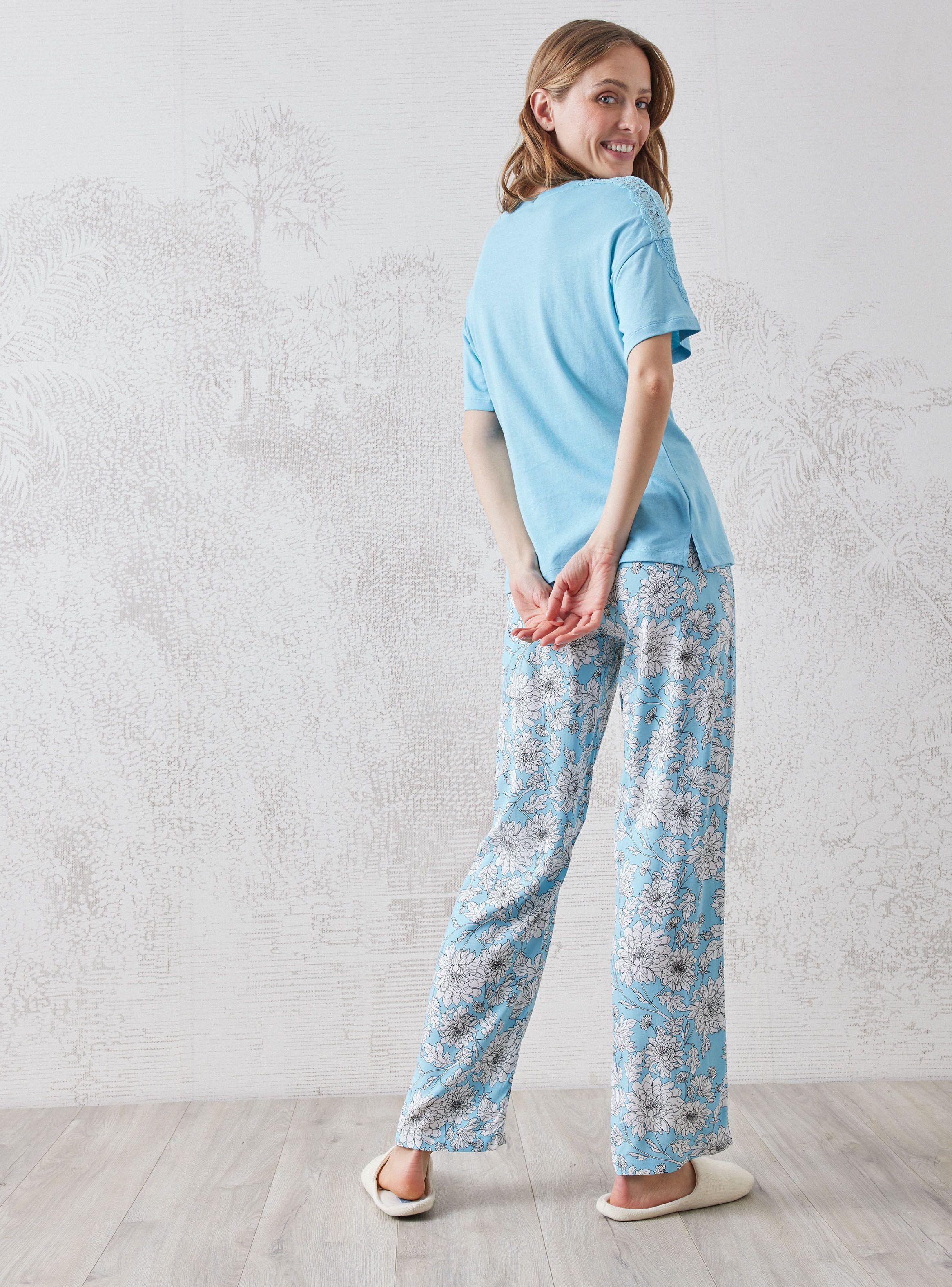 Pijama Polera Texto Pantalón Full Print-5