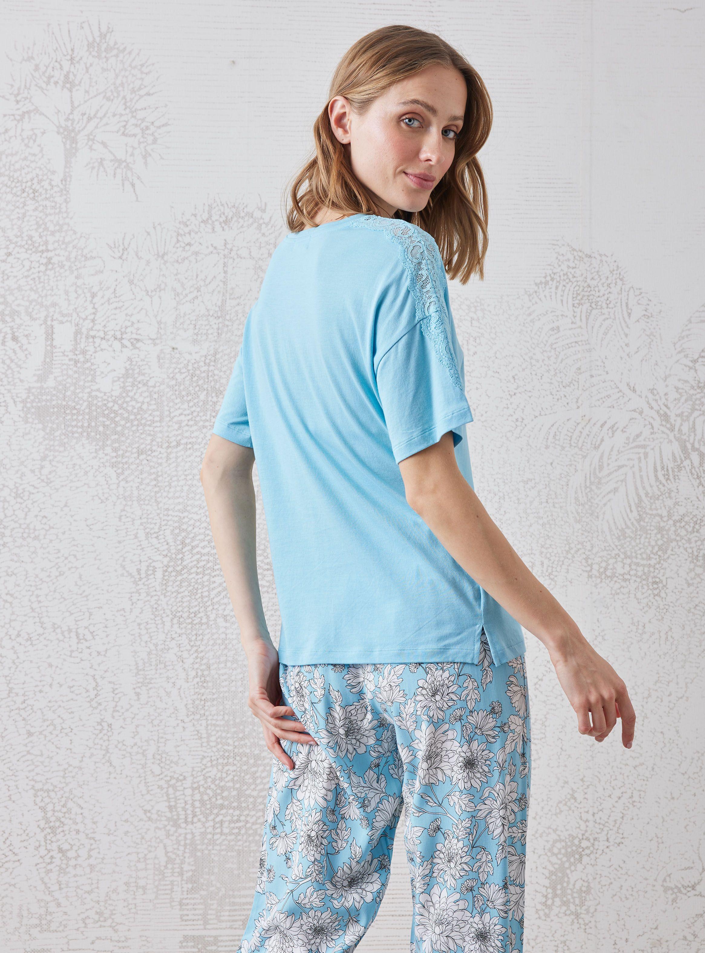 Pijama Polera Texto Pantalón Full Print-1