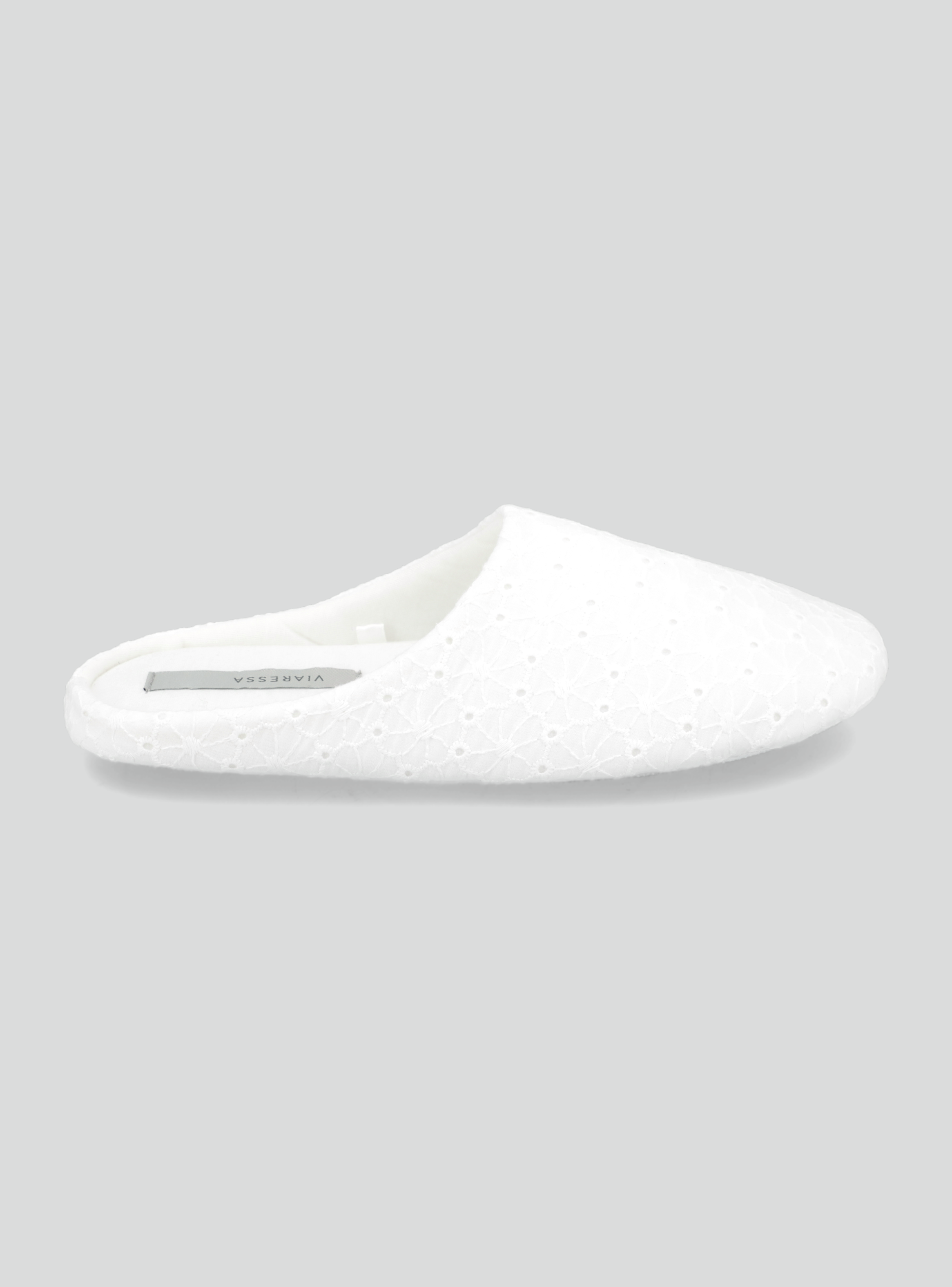 Pantufla Tela Broderie Mujeres-1