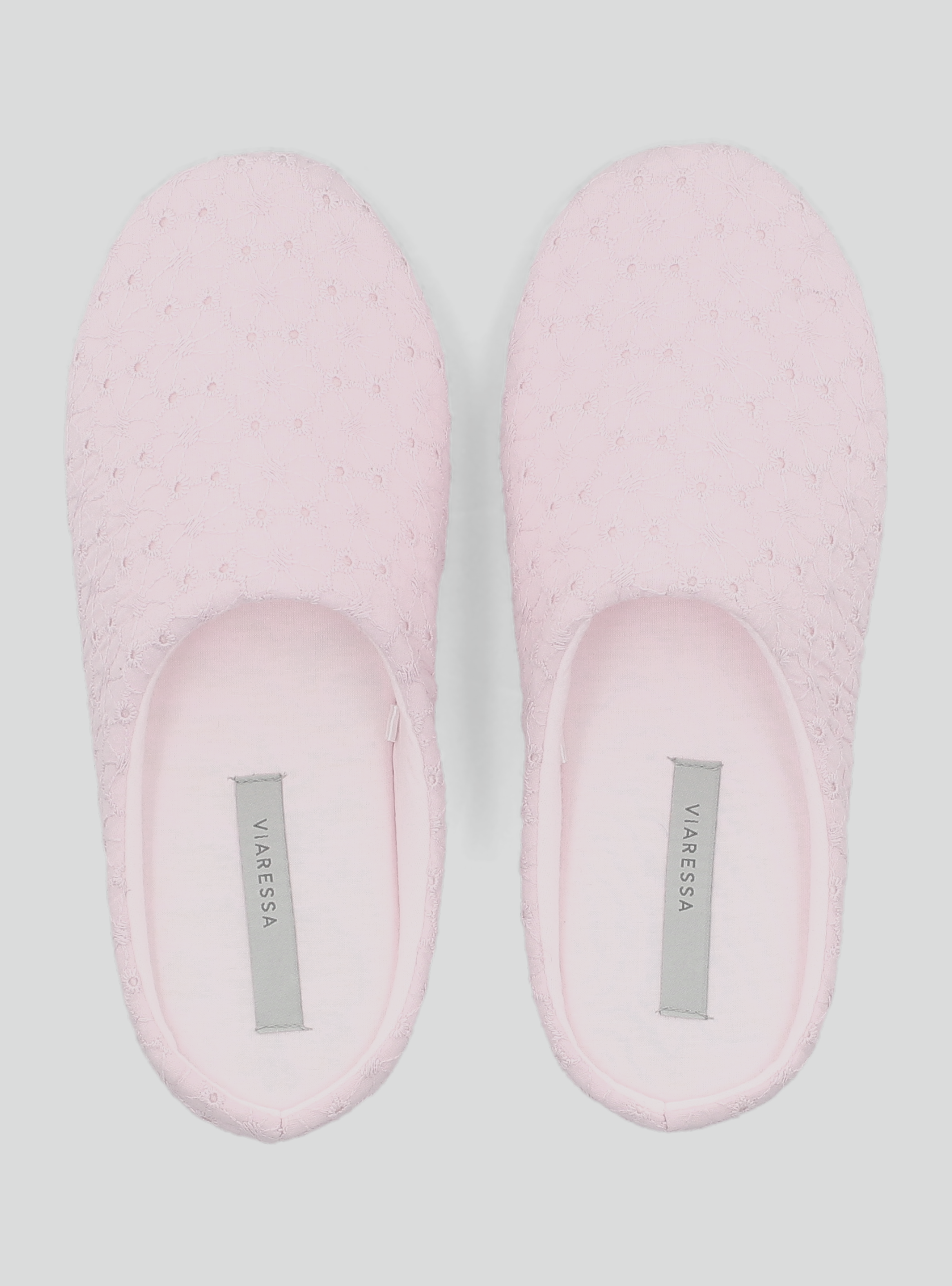 Pantufla Tela Broderie Mujeres-0