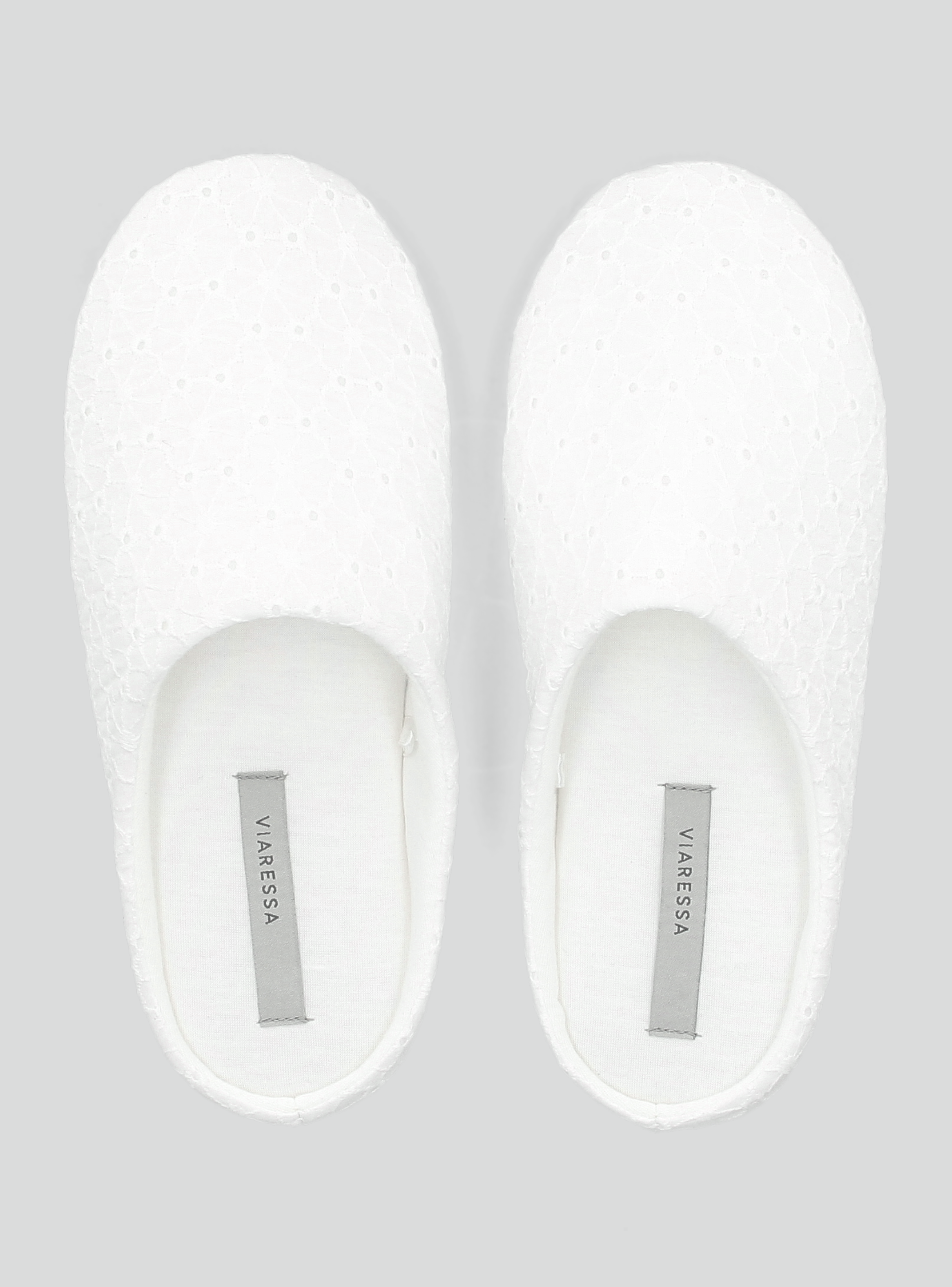 Pantufla Tela Broderie Mujeres-0