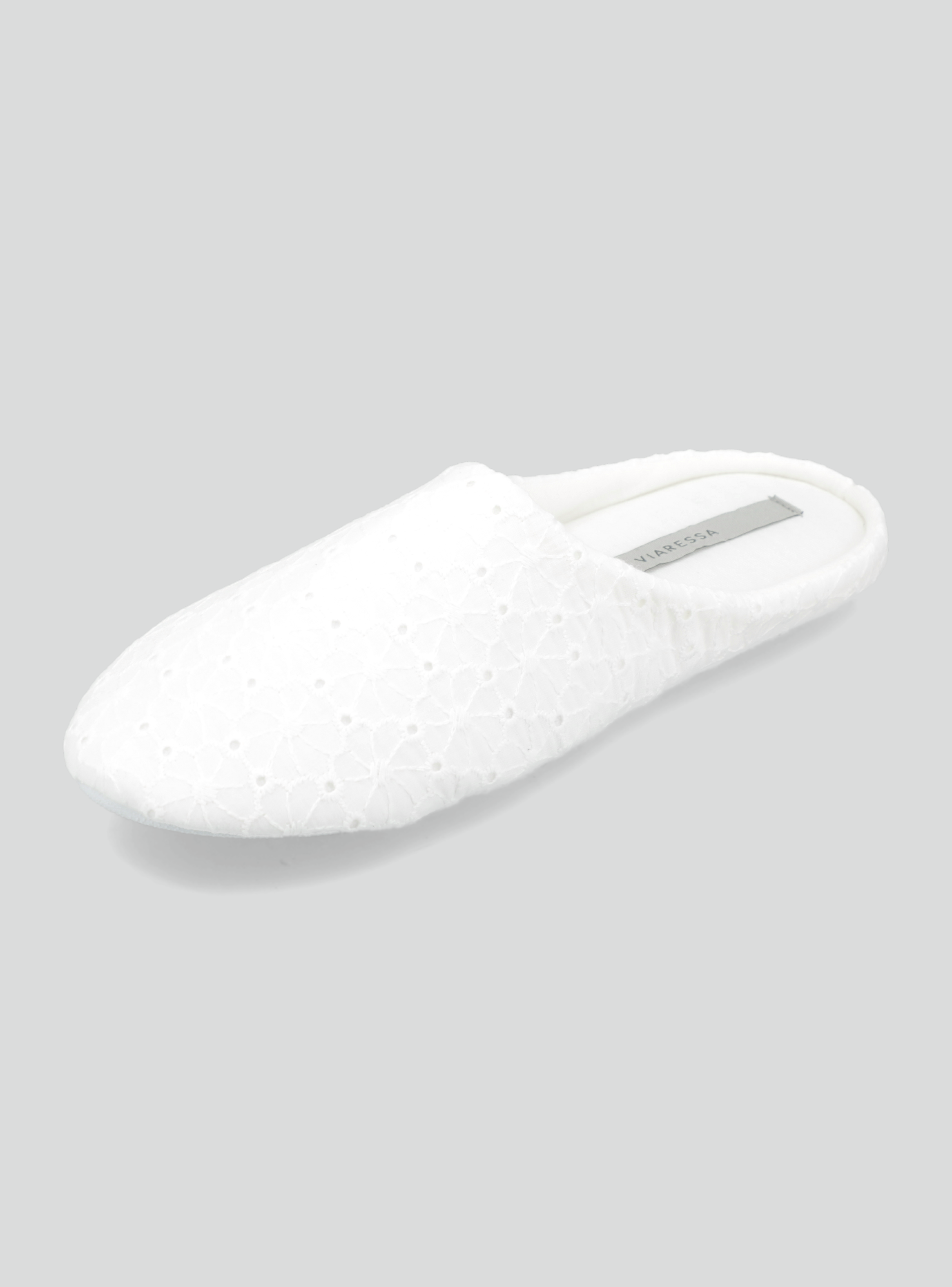 Pantufla Tela Broderie Mujeres-2