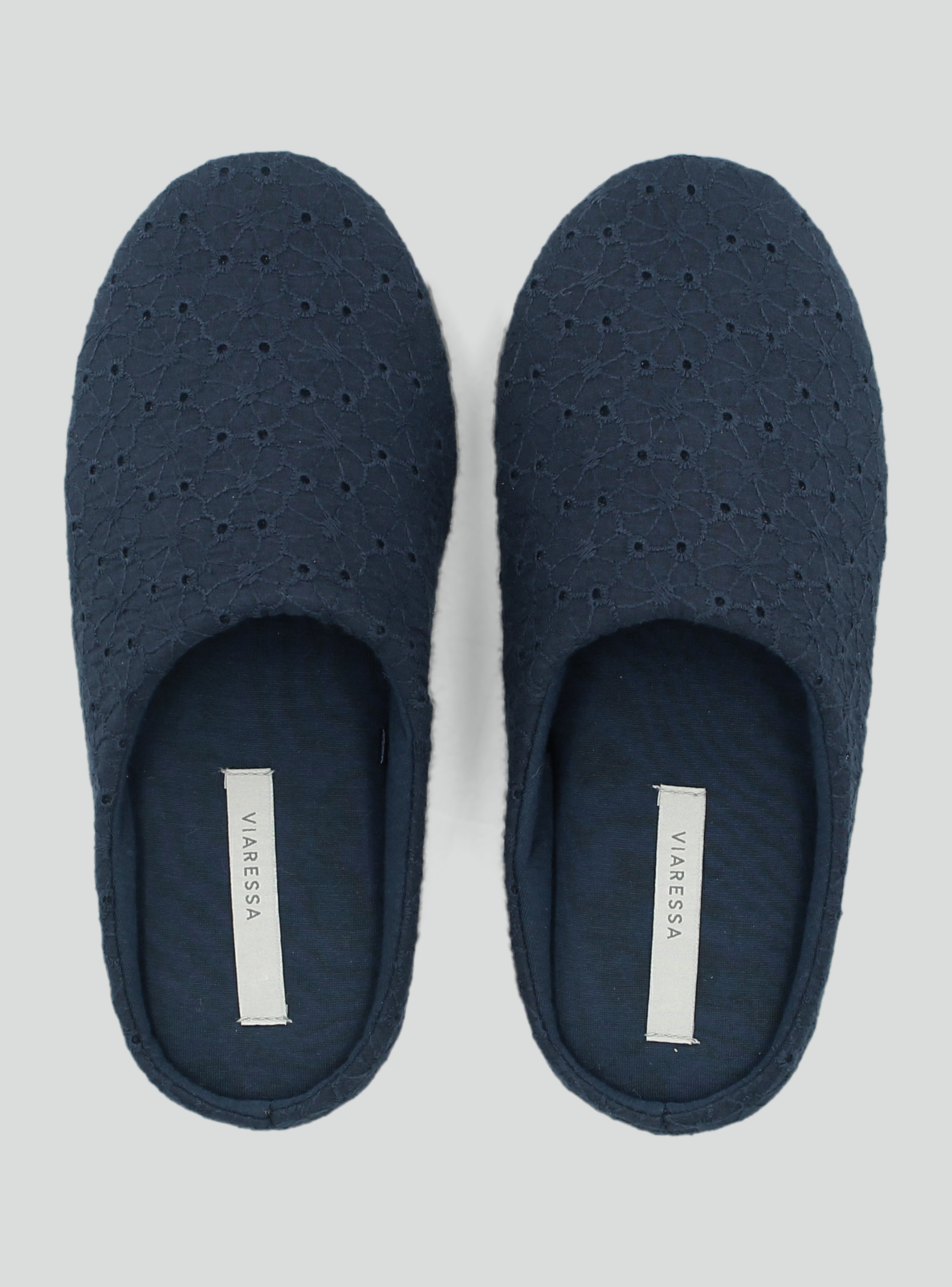 Pantufla Tela Broderie Mujeres-0