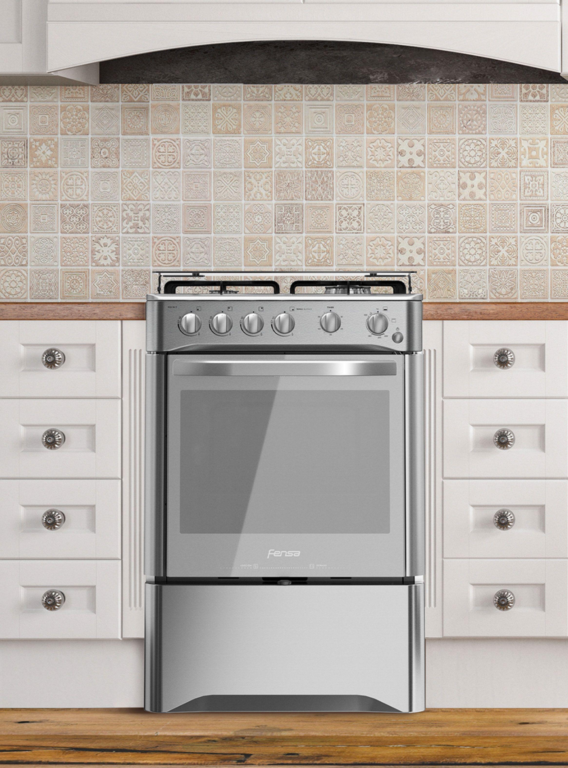 Cocina a Gas 4 Quemadores FCR 91+ T Inox-4