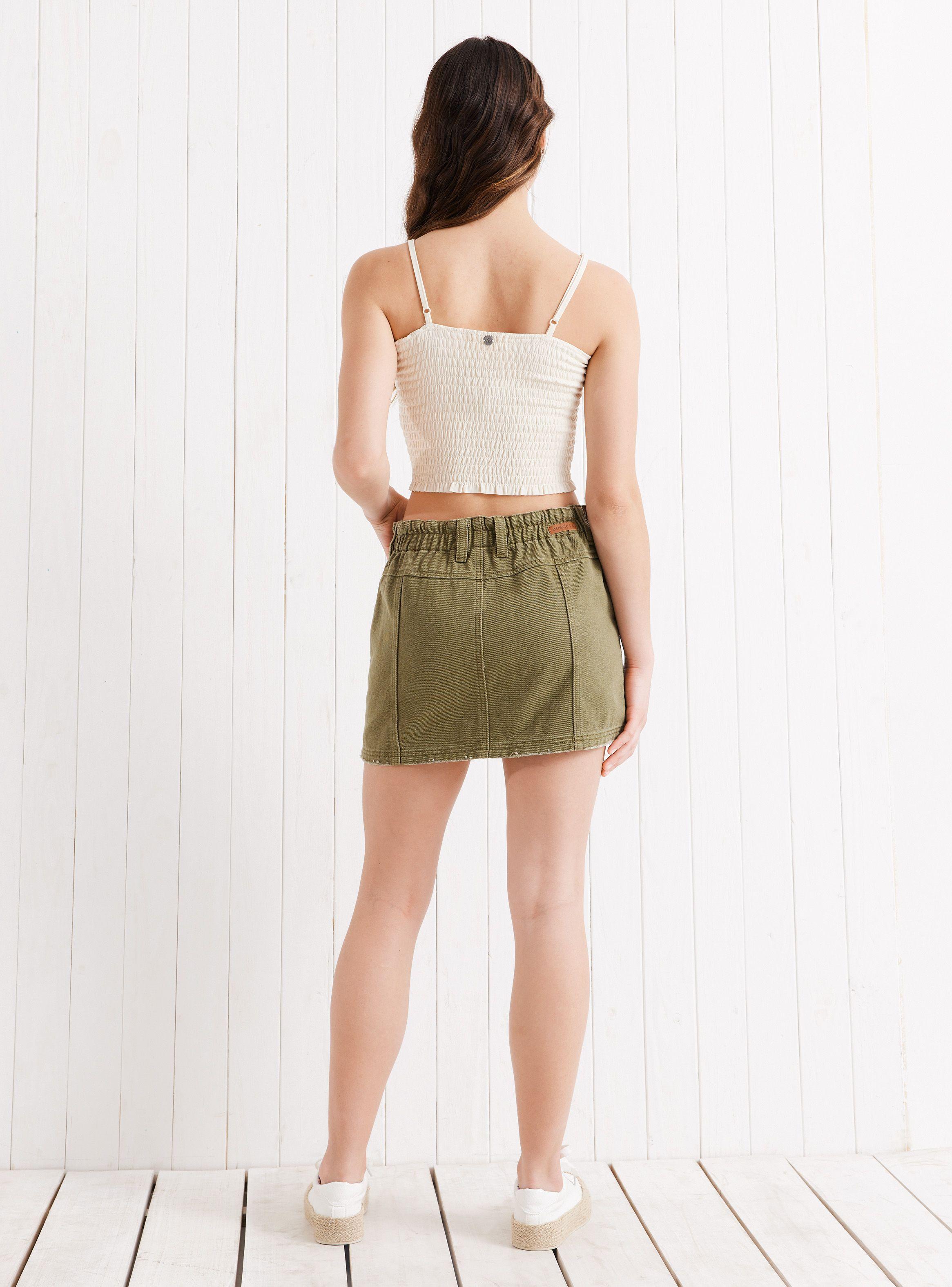 Falda Cargo con Líneas Tenues-5