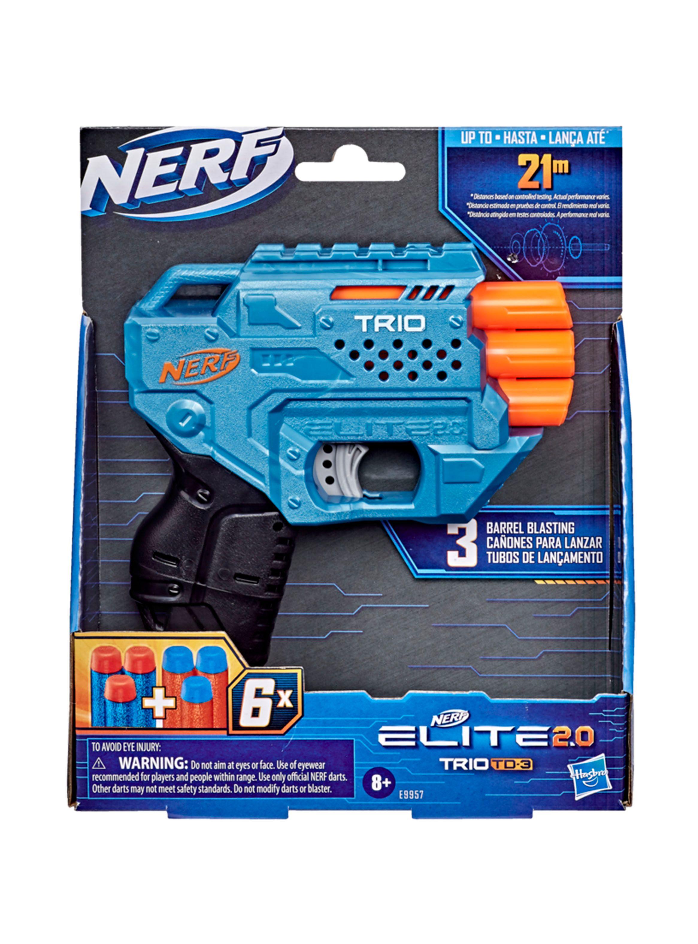 Lanzador Nerf Elite 2.0 Trio TD-3 6 Dardos Oficiales-1