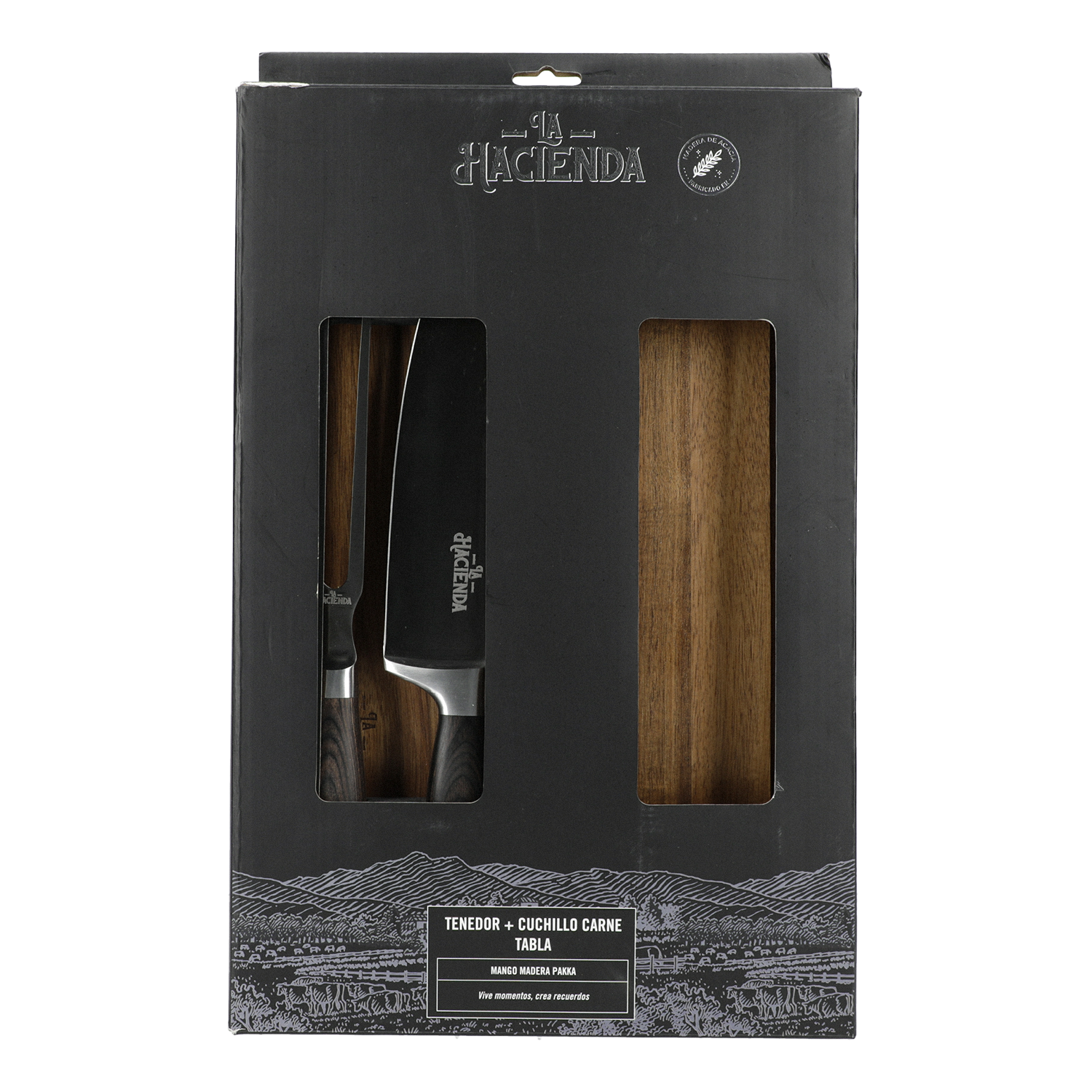 Set Tenedor + Cuchillo + Tabla 40x26 cm-4