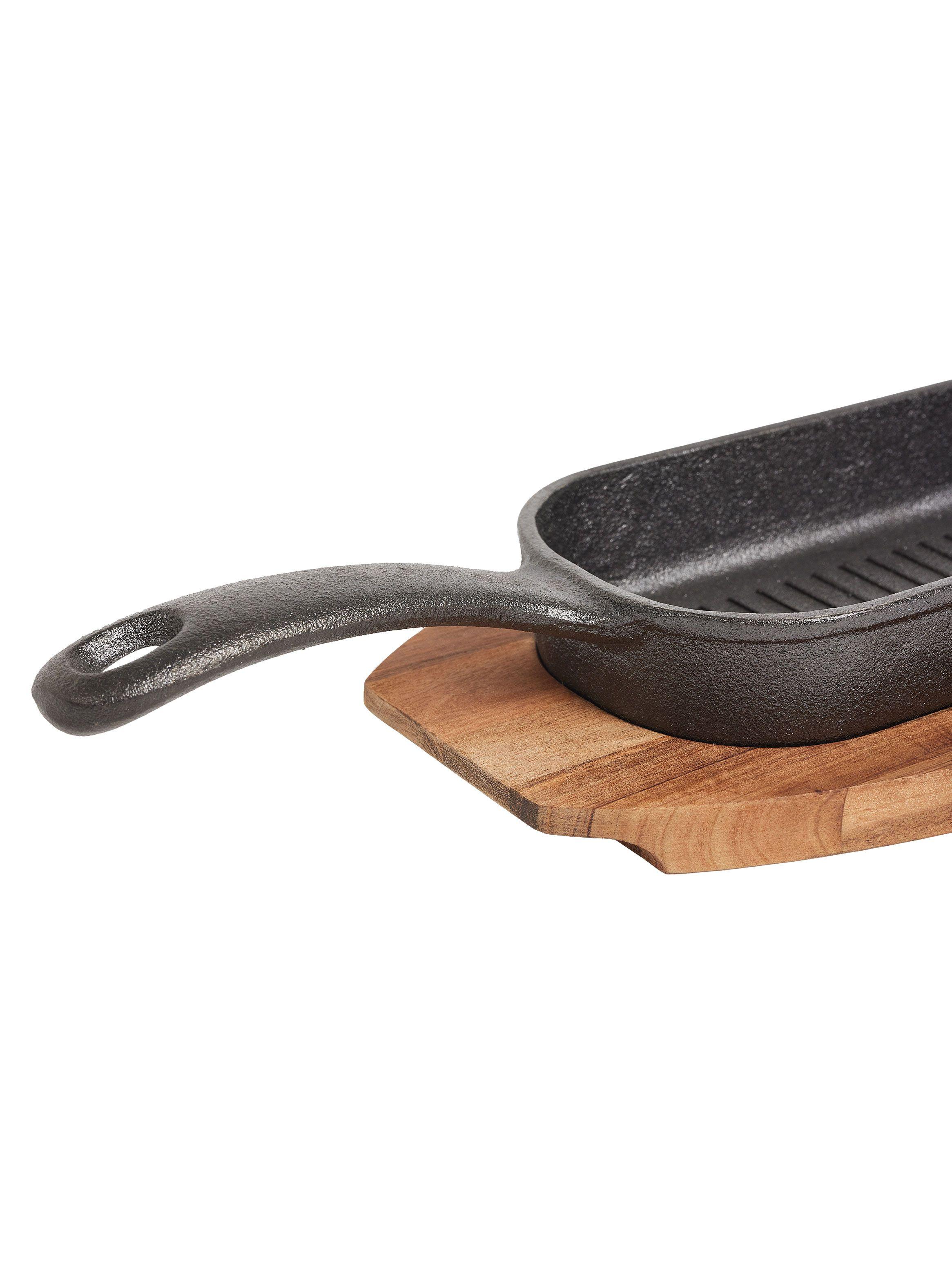 Grill Cast Iron Base Acacia 31x10 cm-2