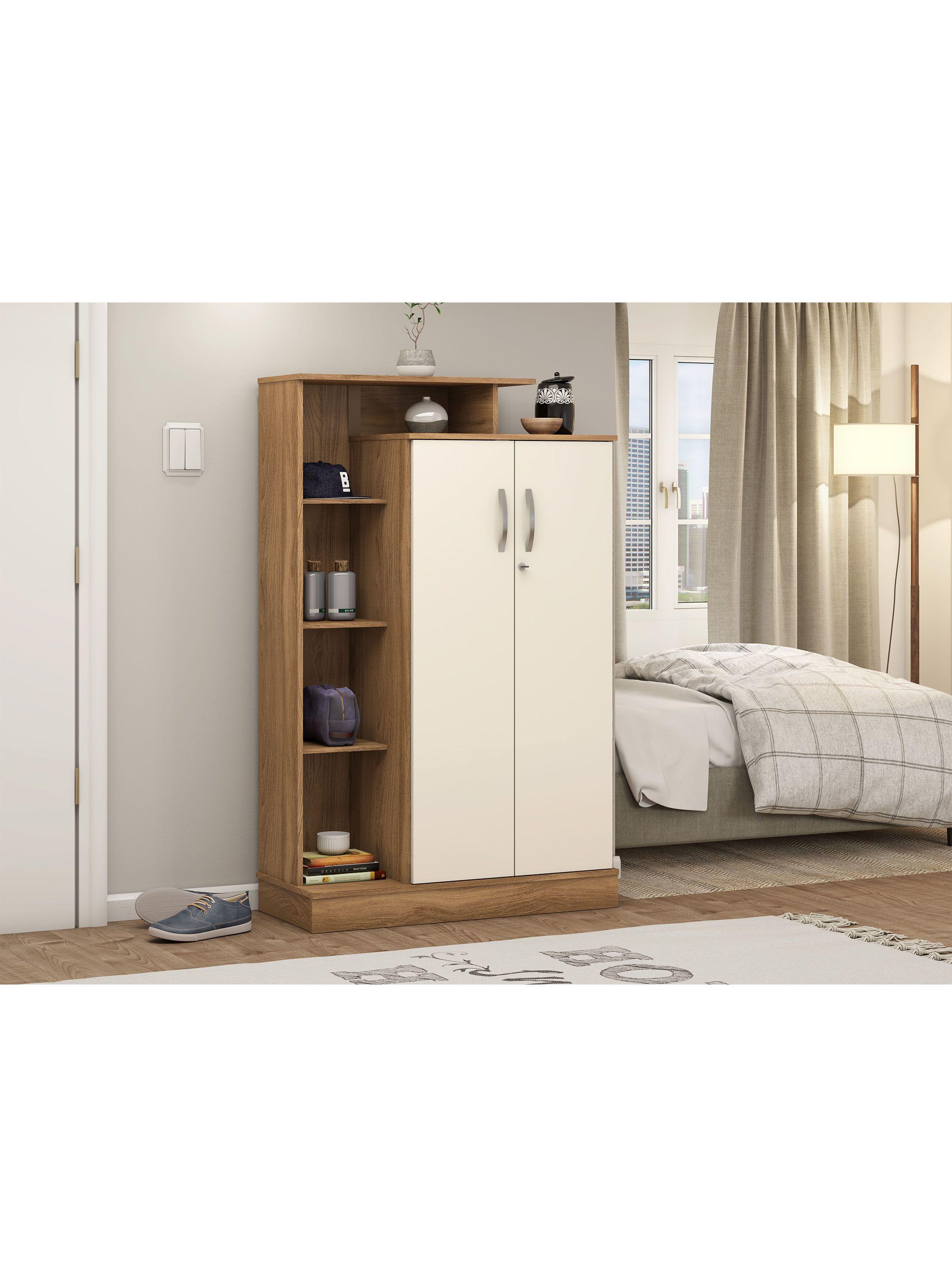 Clóset Elite 2 Puertas Amendoa Blanco-3