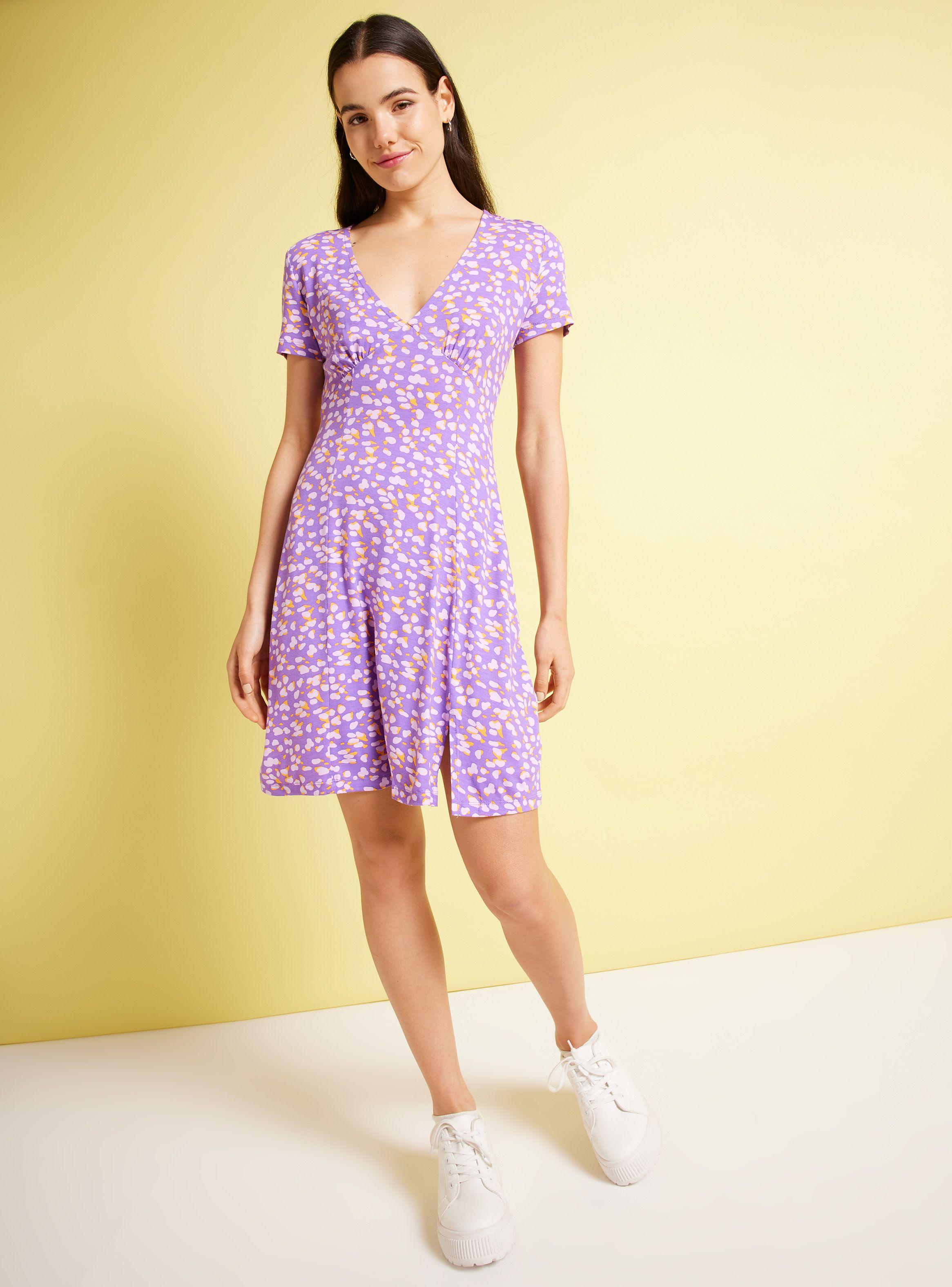 Vestido Corto Cuello V-4