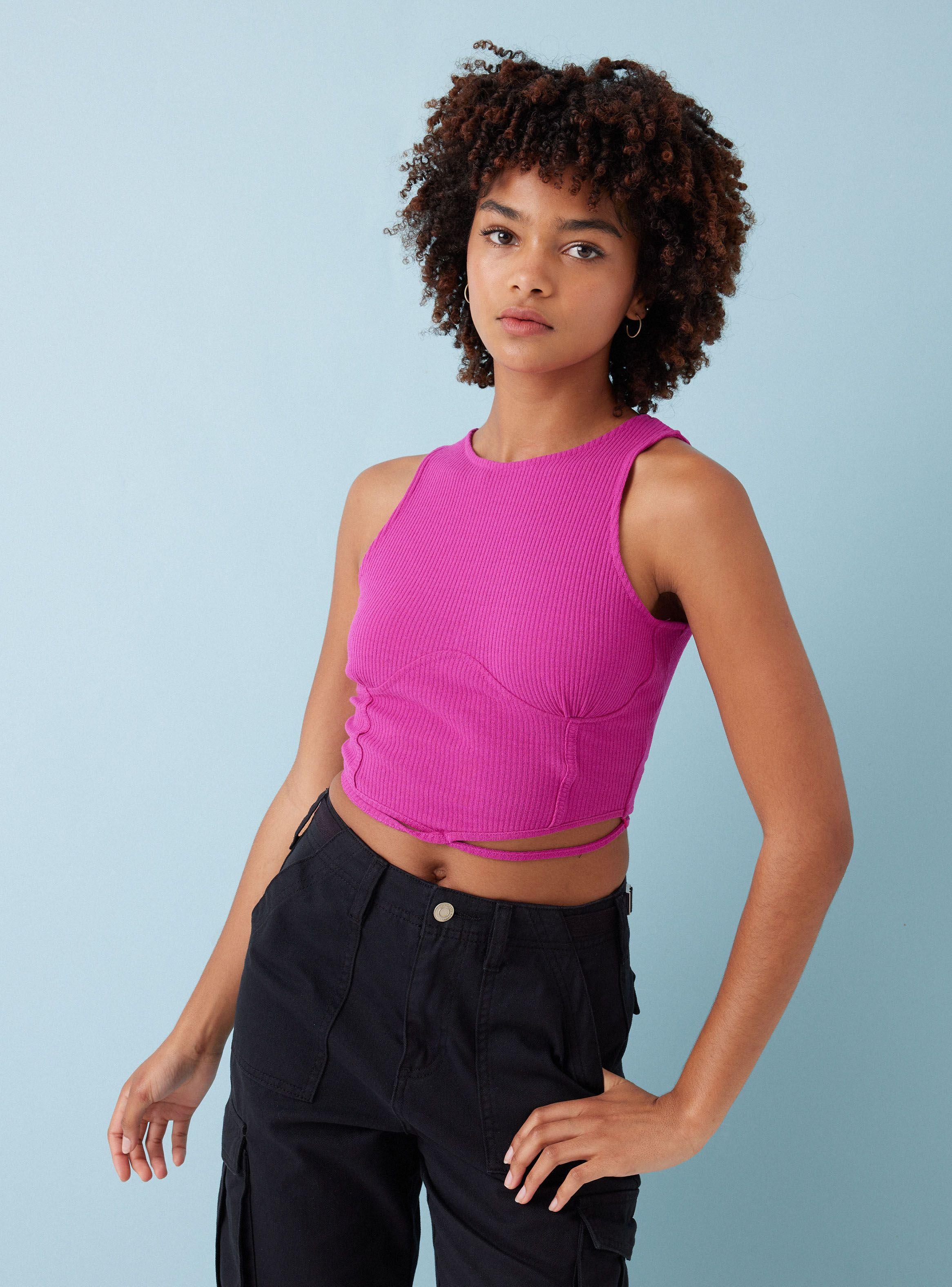 Polera Tipo Corset Lace Up-0