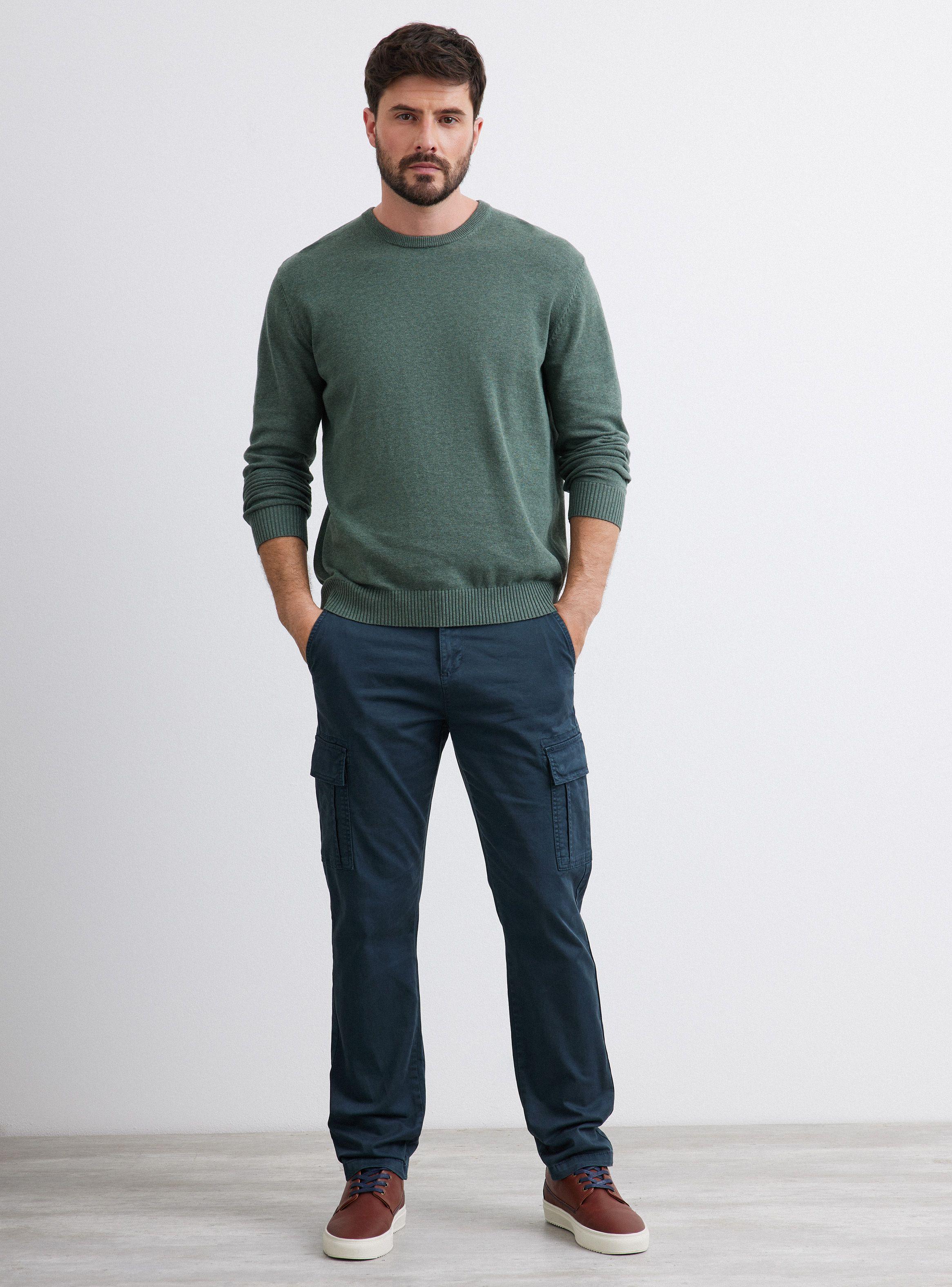 Pantalón Regular Fit Tiro Medio Corte Chino-4