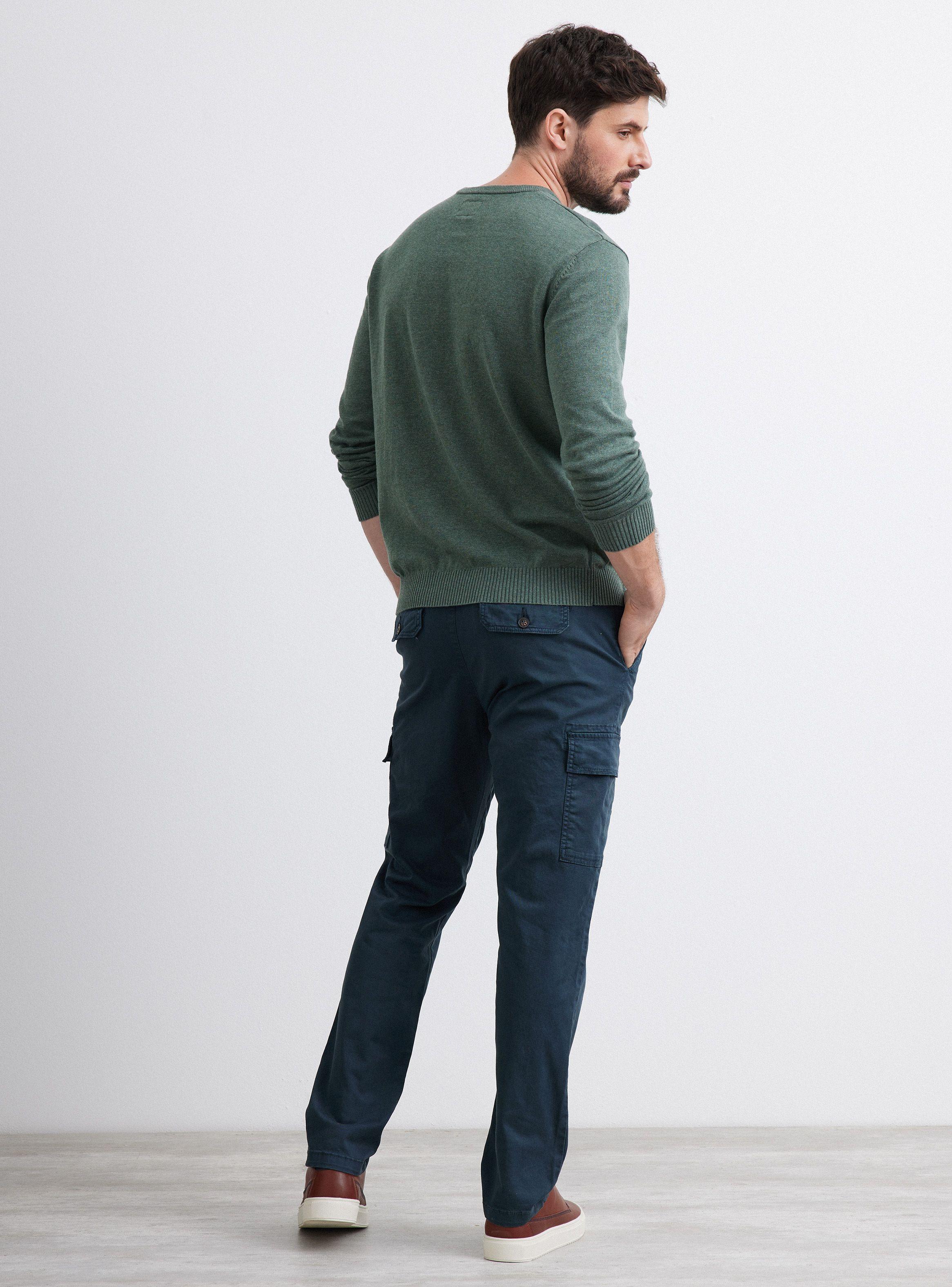 Pantalón Regular Fit Tiro Medio Corte Chino-5
