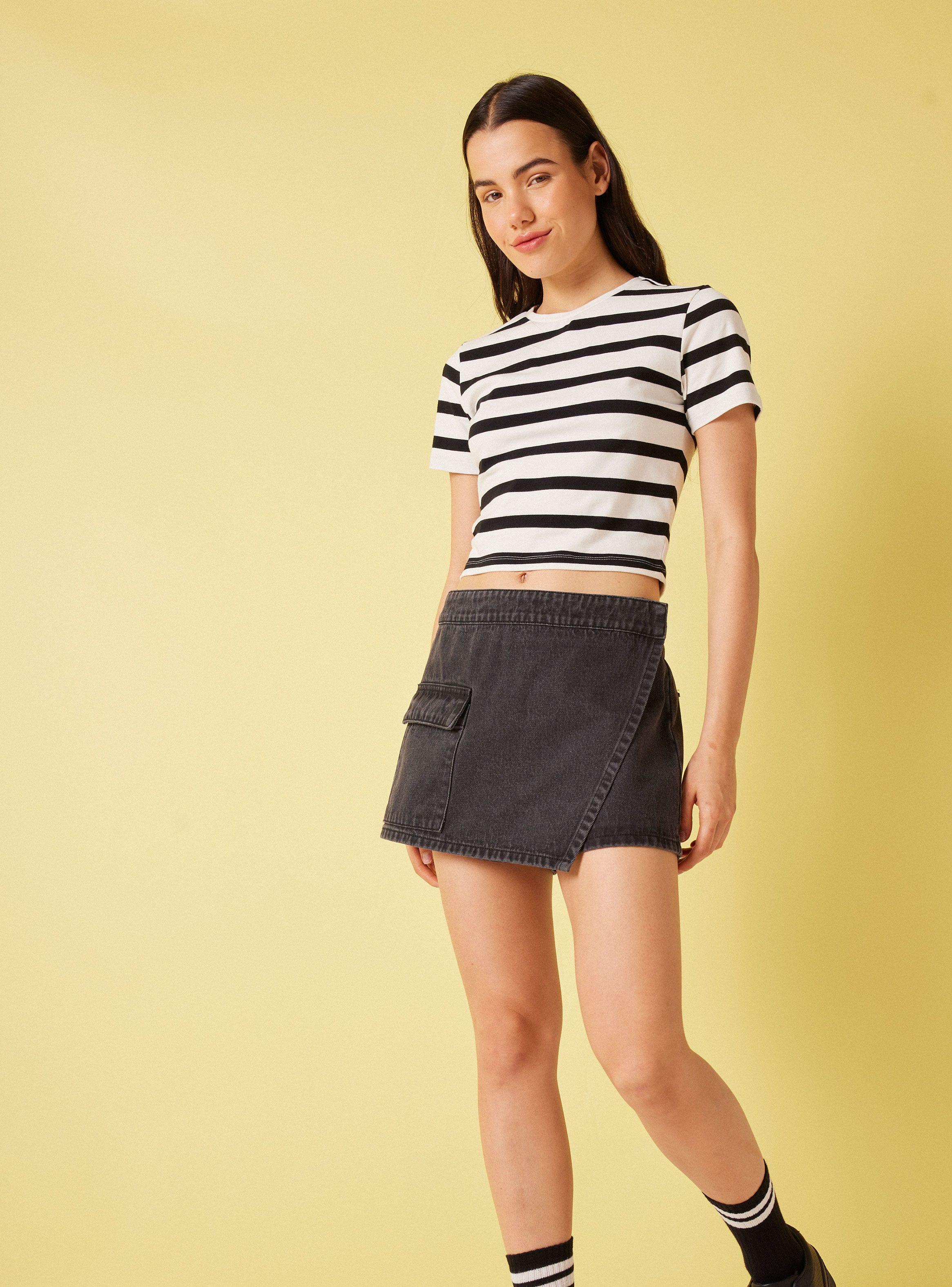 Falda Pantalón con Bolsillo Delantero y Trasero-4