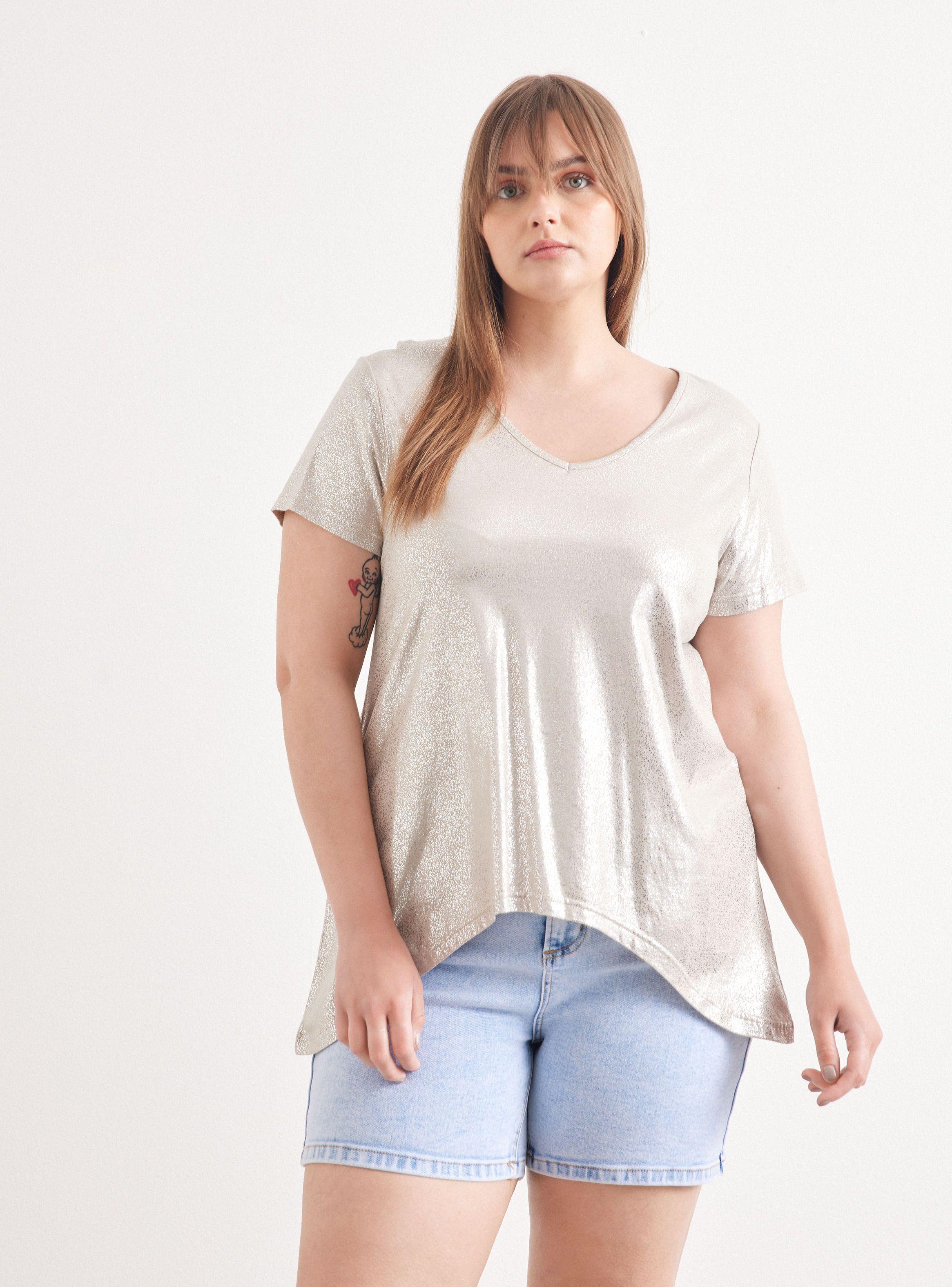 Polera con Folia Metalizada-0