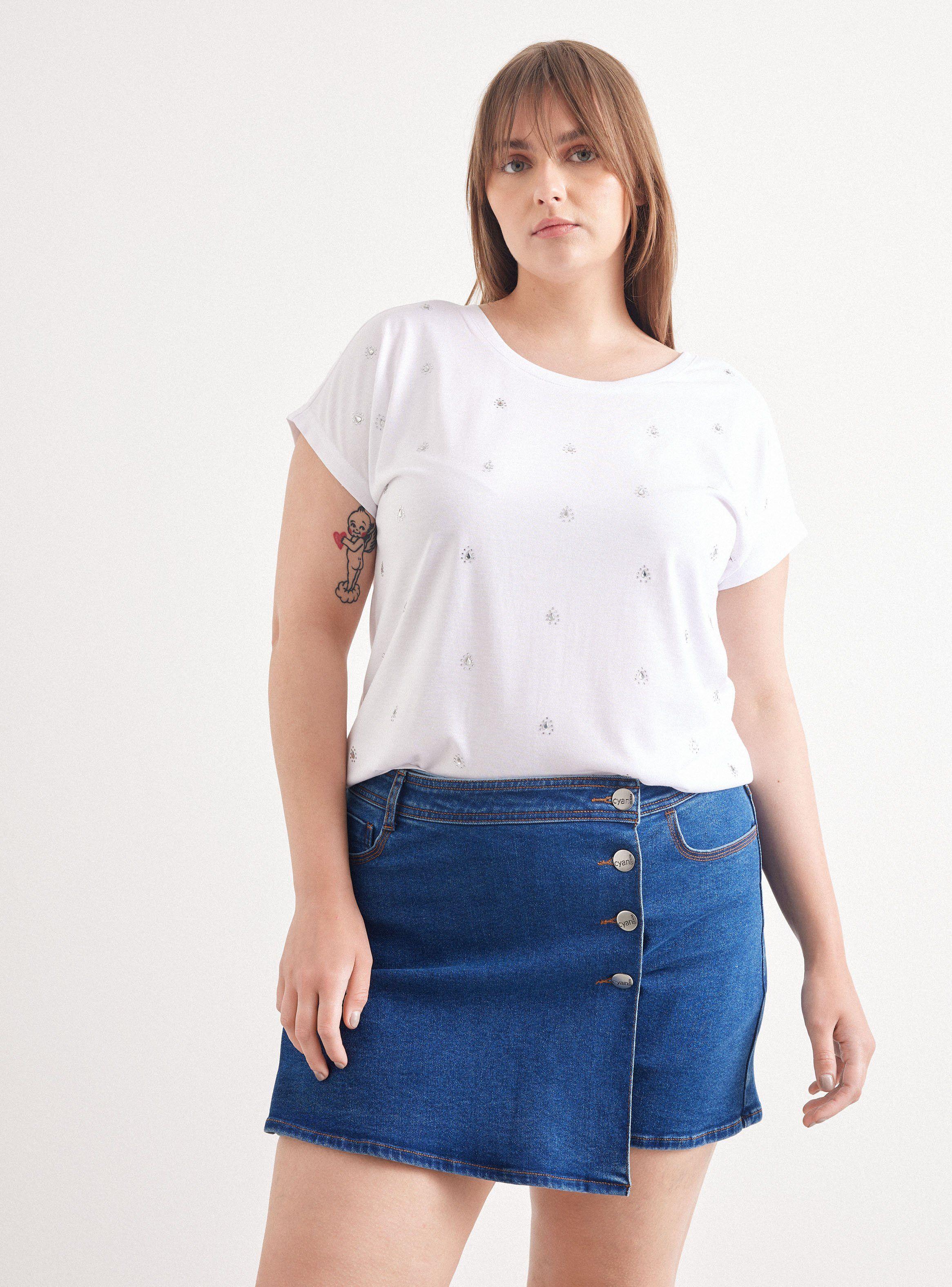 Polera Aplicación de Strass-0