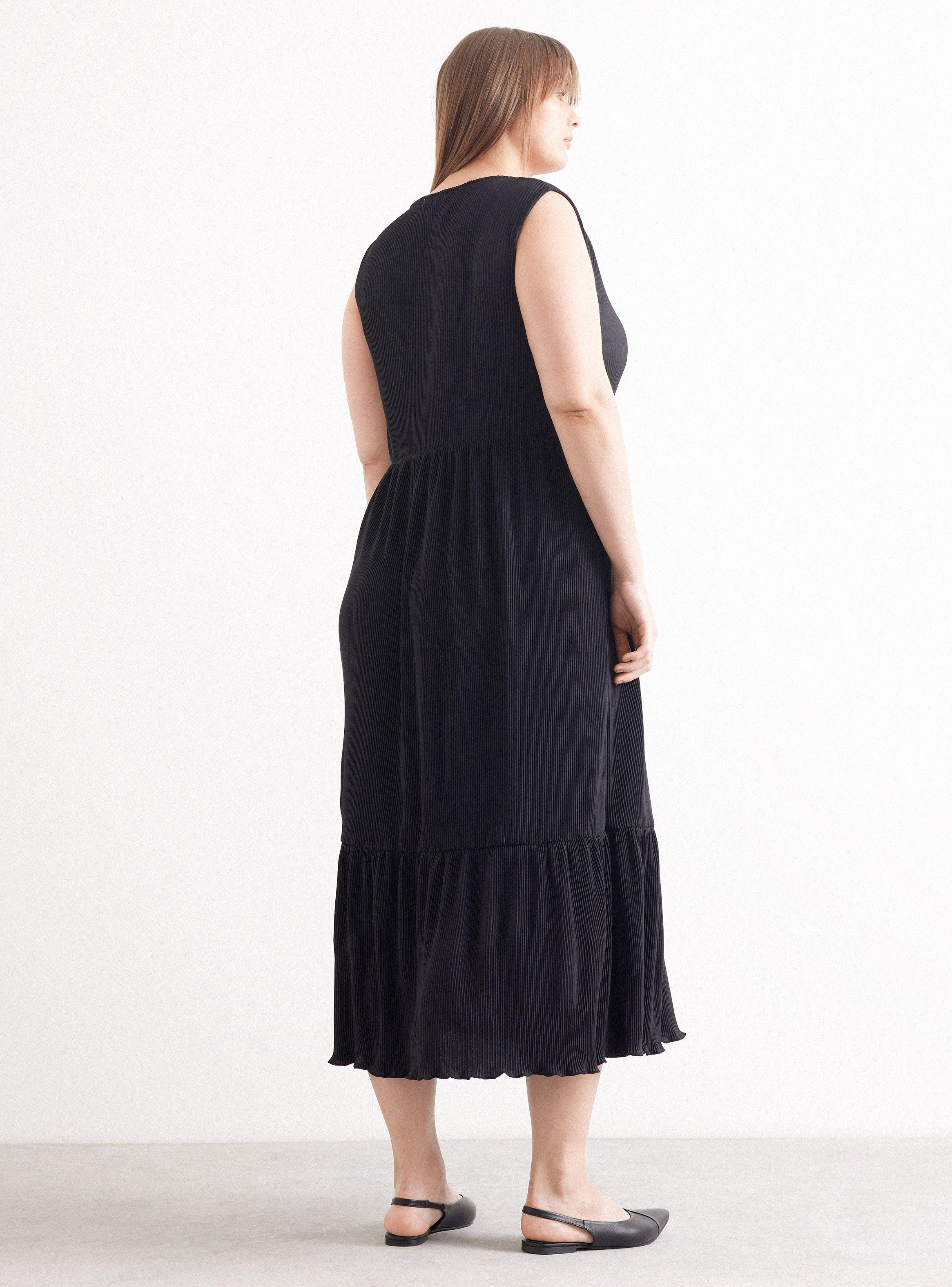 Vestido Elasticado Corto sin Mangas-5