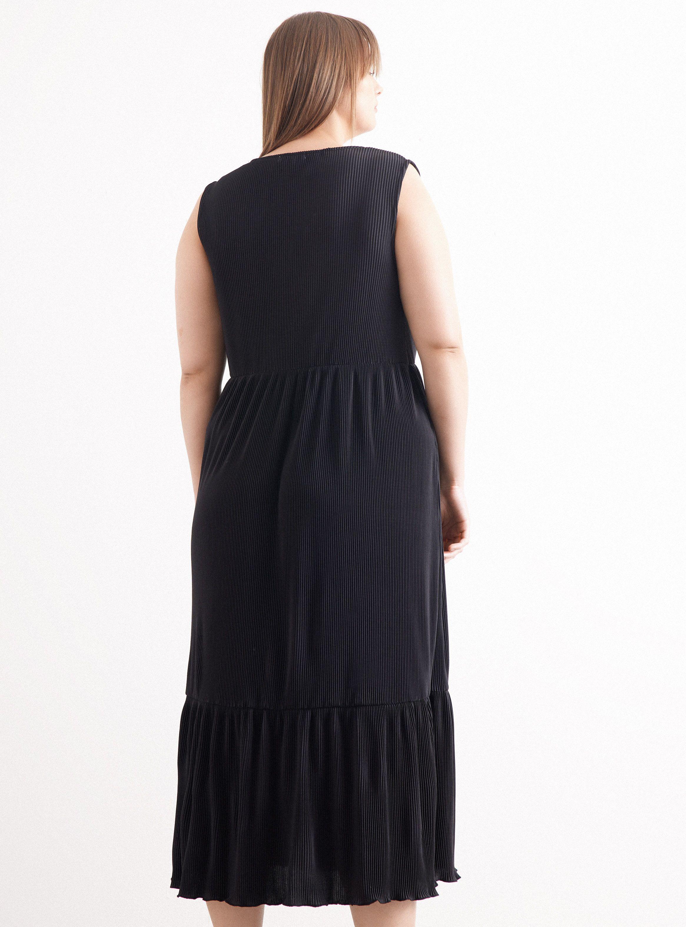 Vestido Elasticado Corto sin Mangas-1