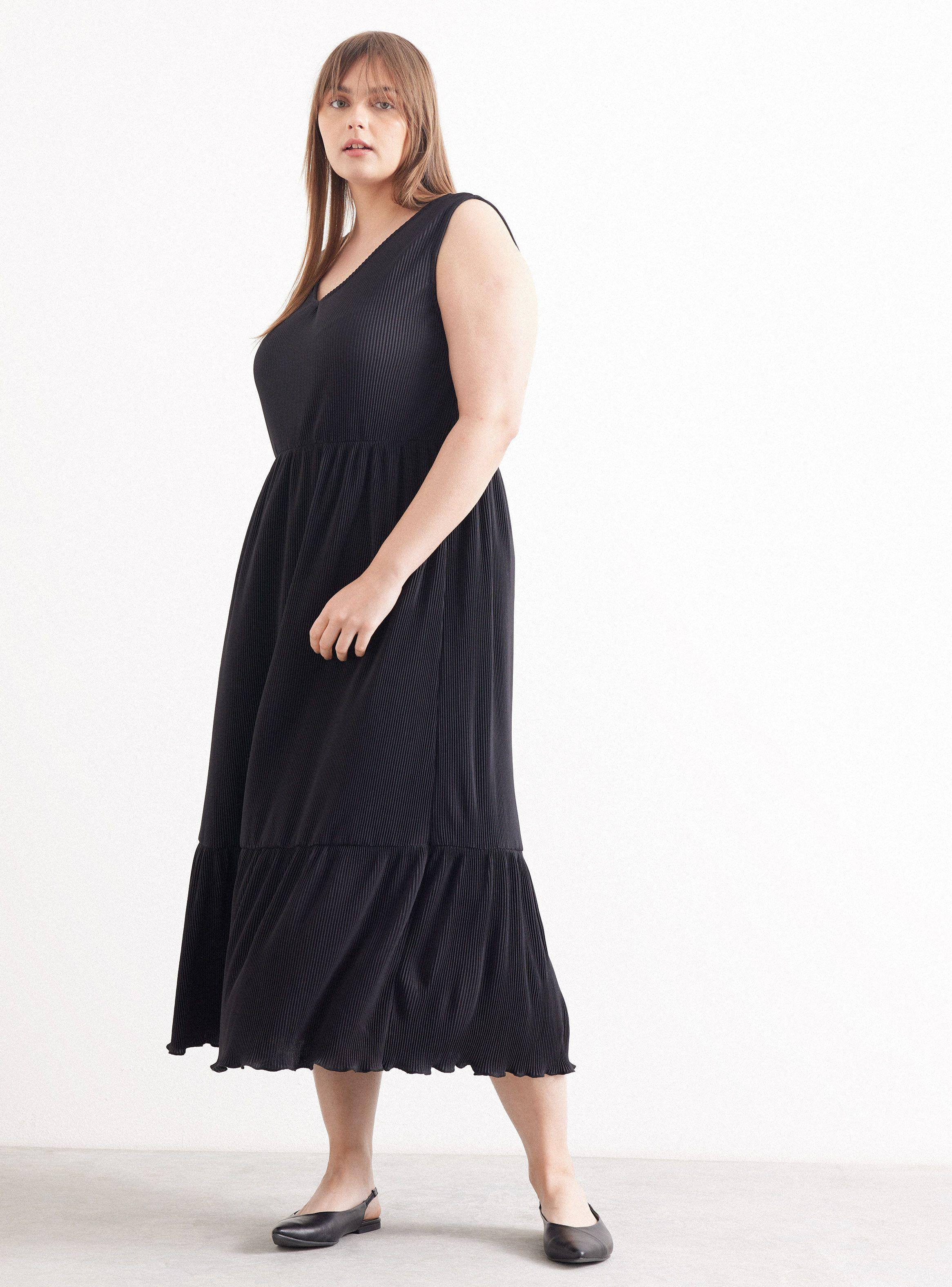 Vestido Elasticado Corto sin Mangas-4