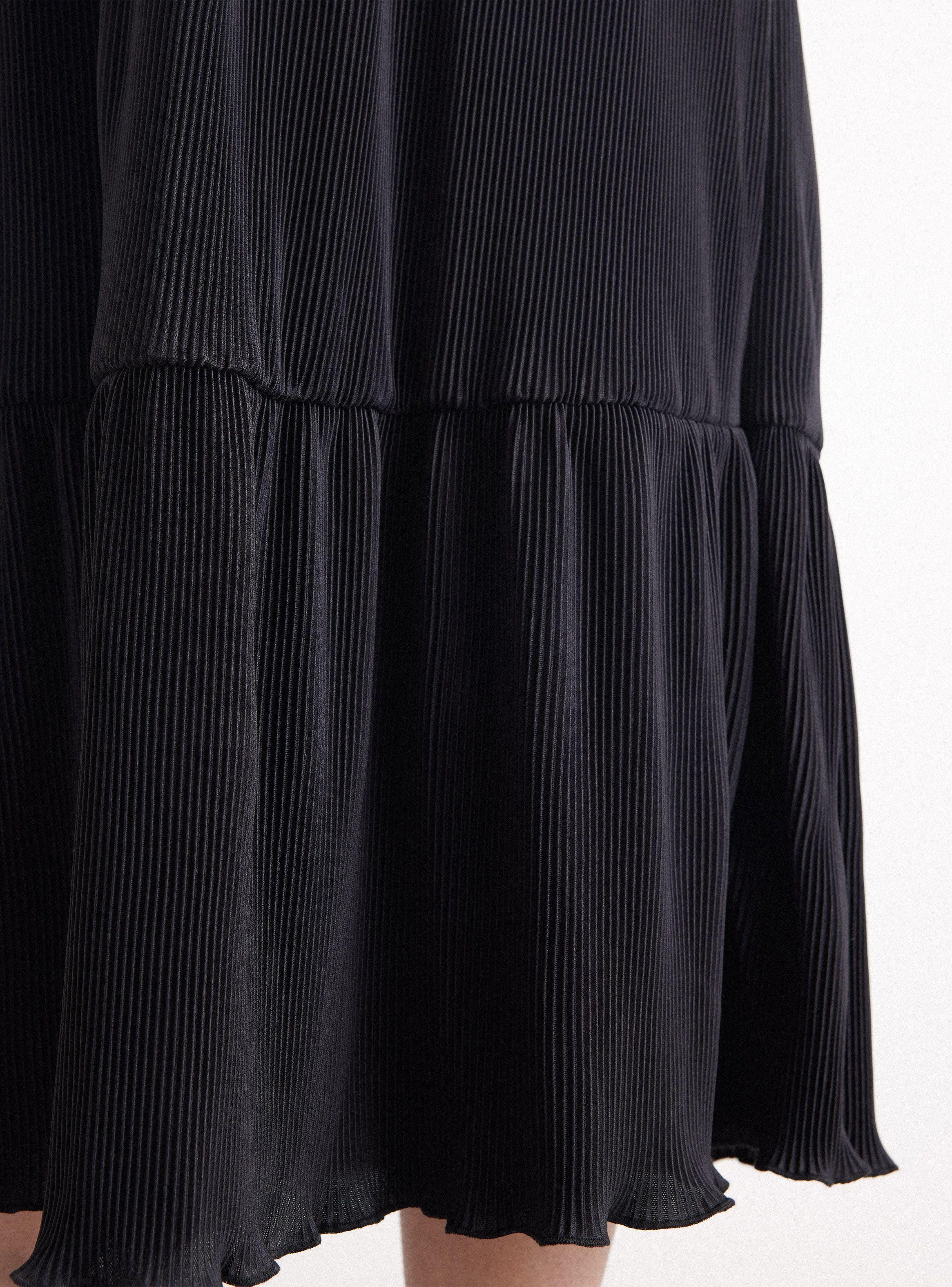 Vestido Elasticado Corto sin Mangas-3