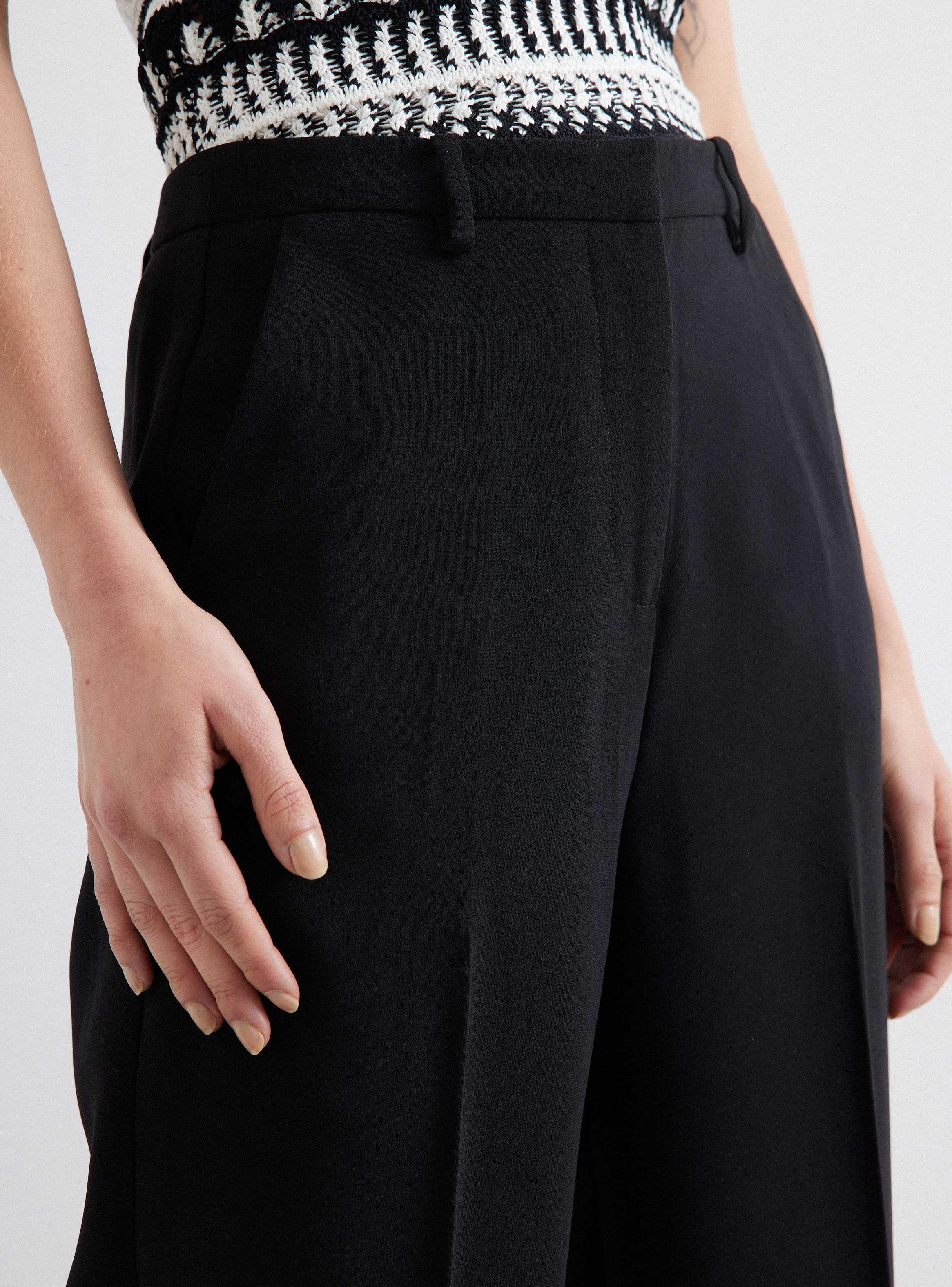 Pantalón Vestir Recto con Bolsillos y Pretina-2