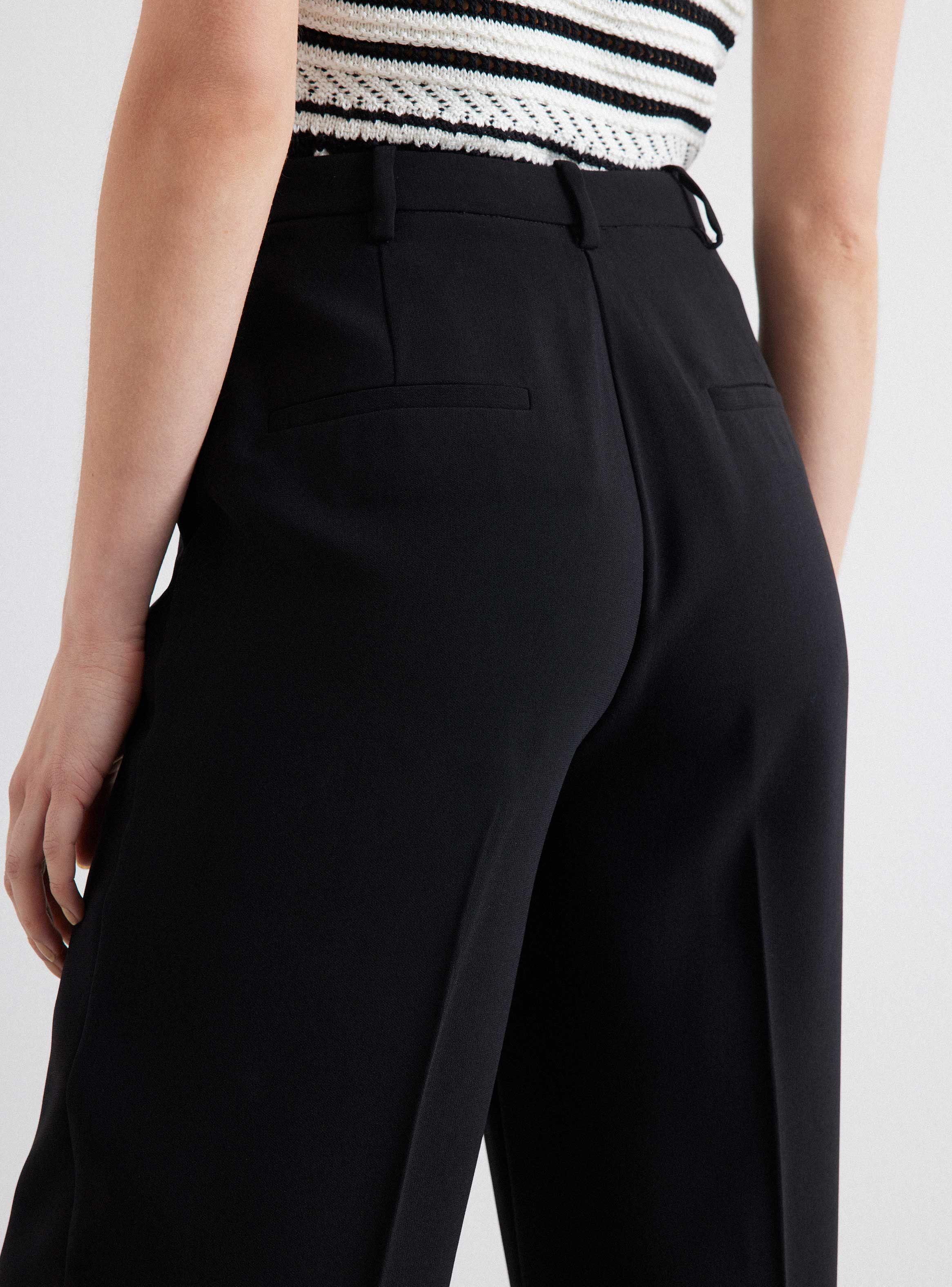 Pantalón Vestir Recto con Bolsillos y Pretina-3