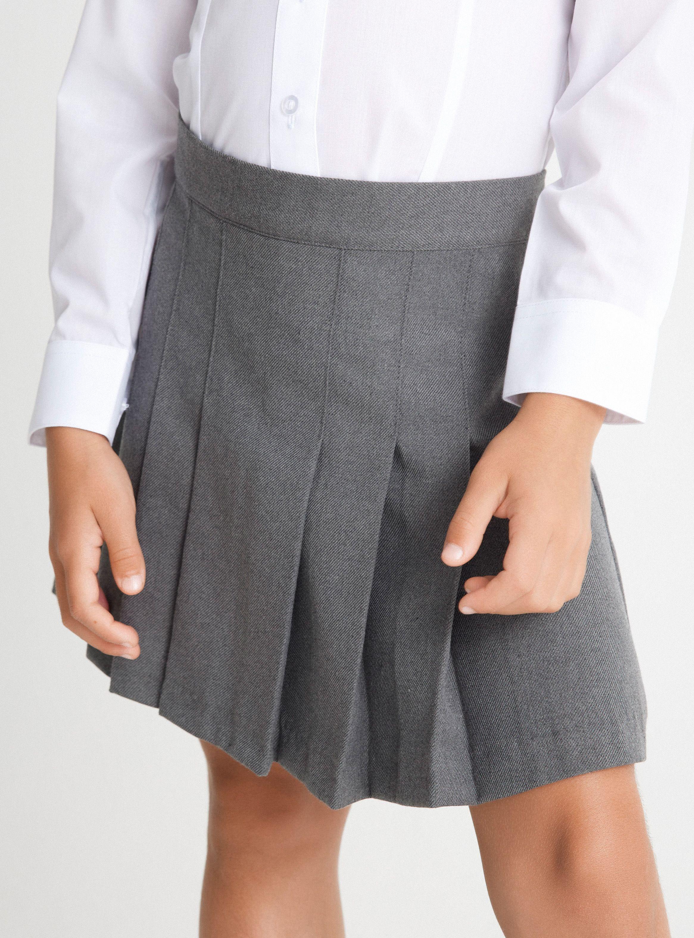 Falda Gris Tableada De 6 A 8-2