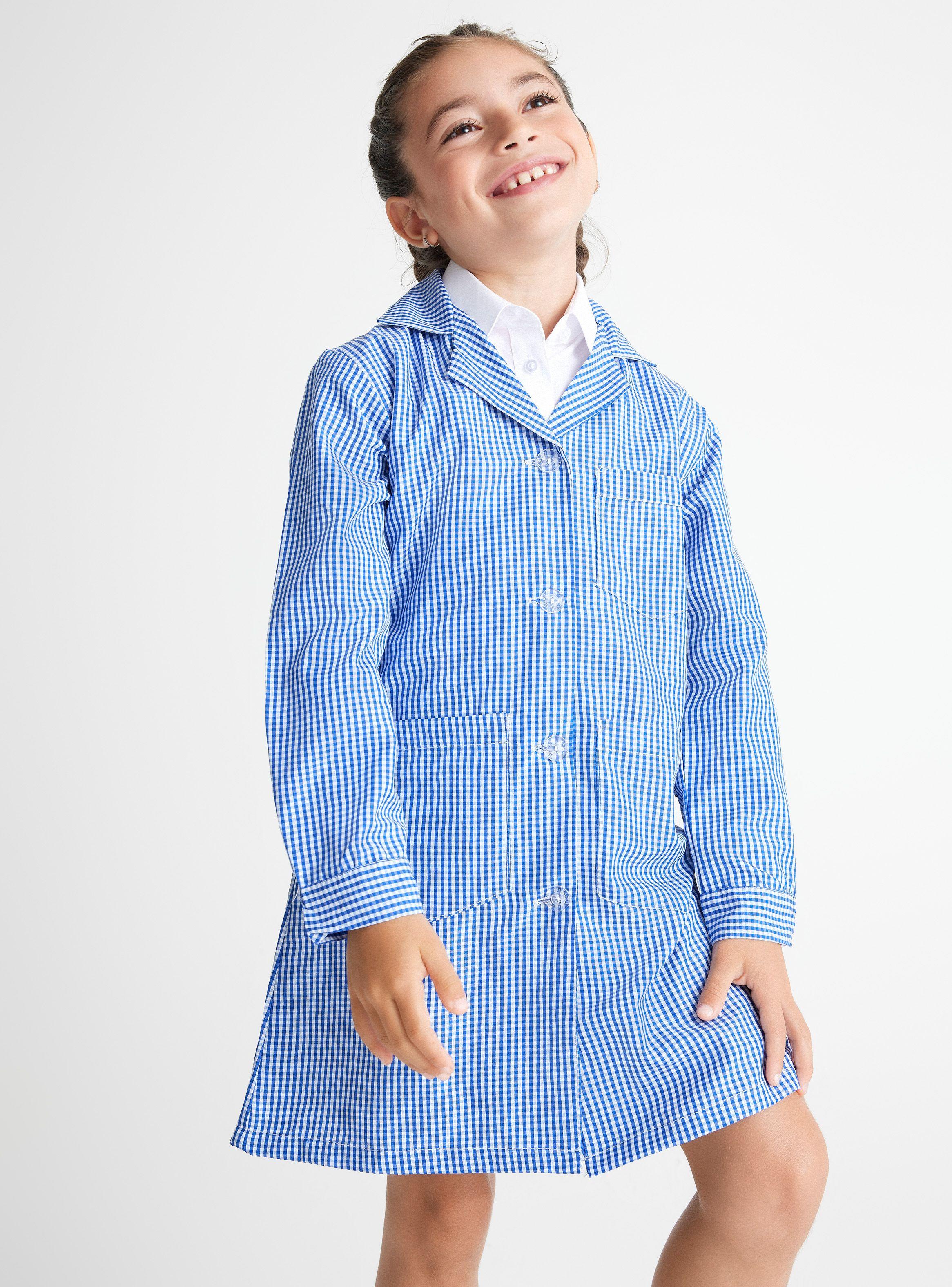 Delantal Cuadrille Azul Talla 6-8-0