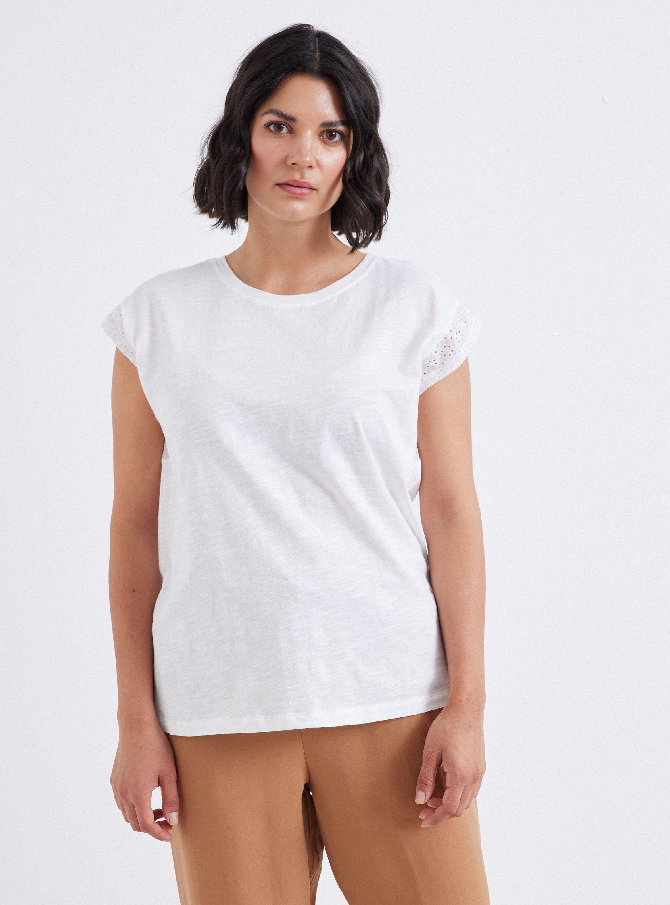 Polera Con Detalles De Broderie-0