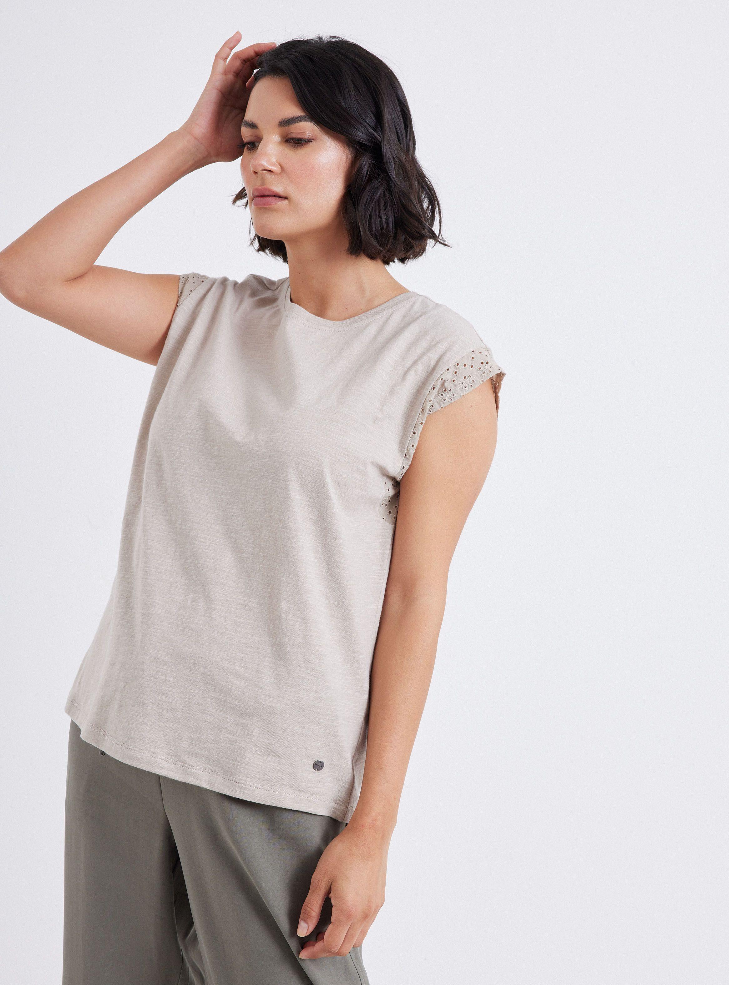 Polera Con Detalles De Broderie-0