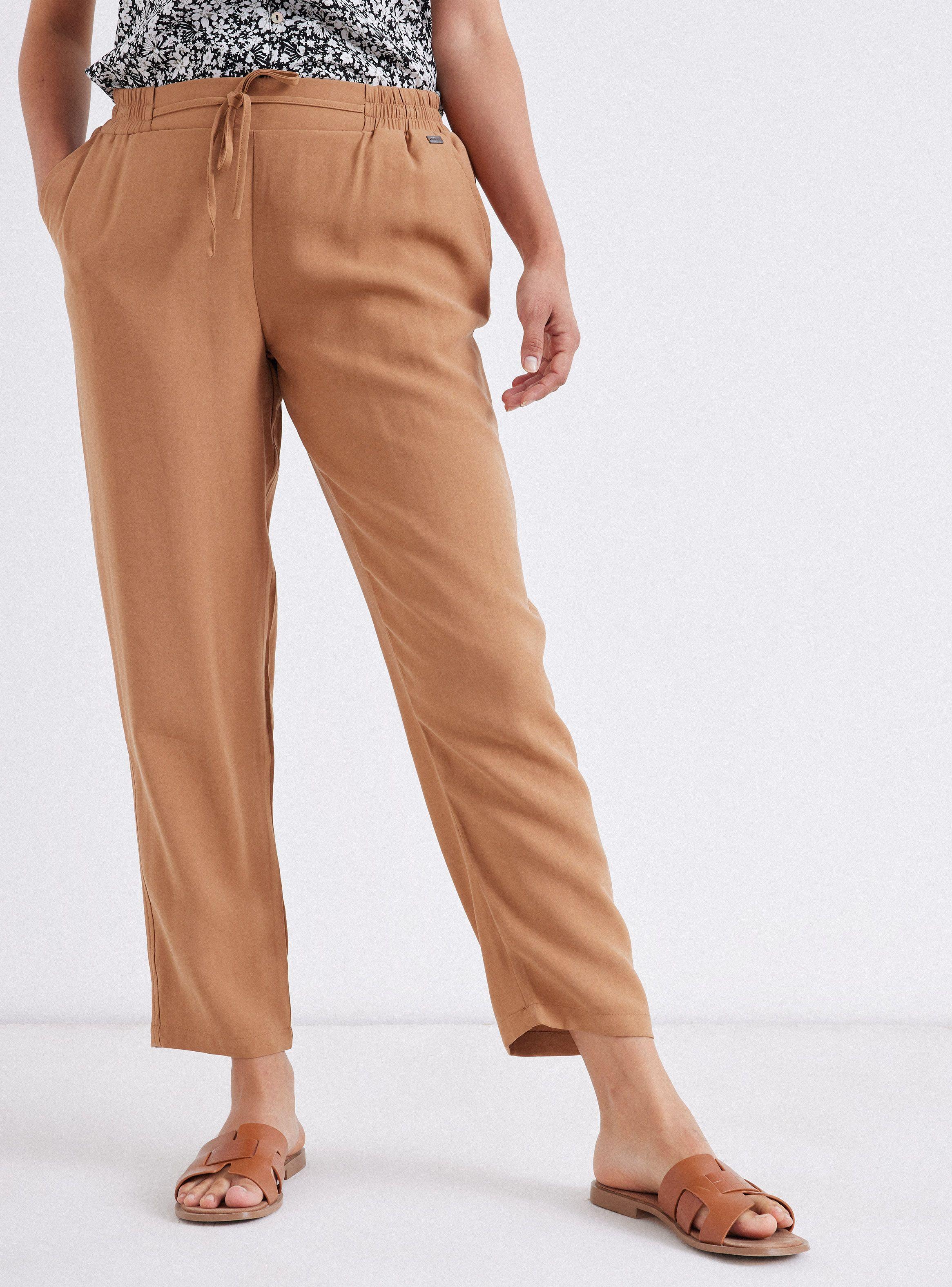 Pantalón Cintura Elasticada Y Amarra-0