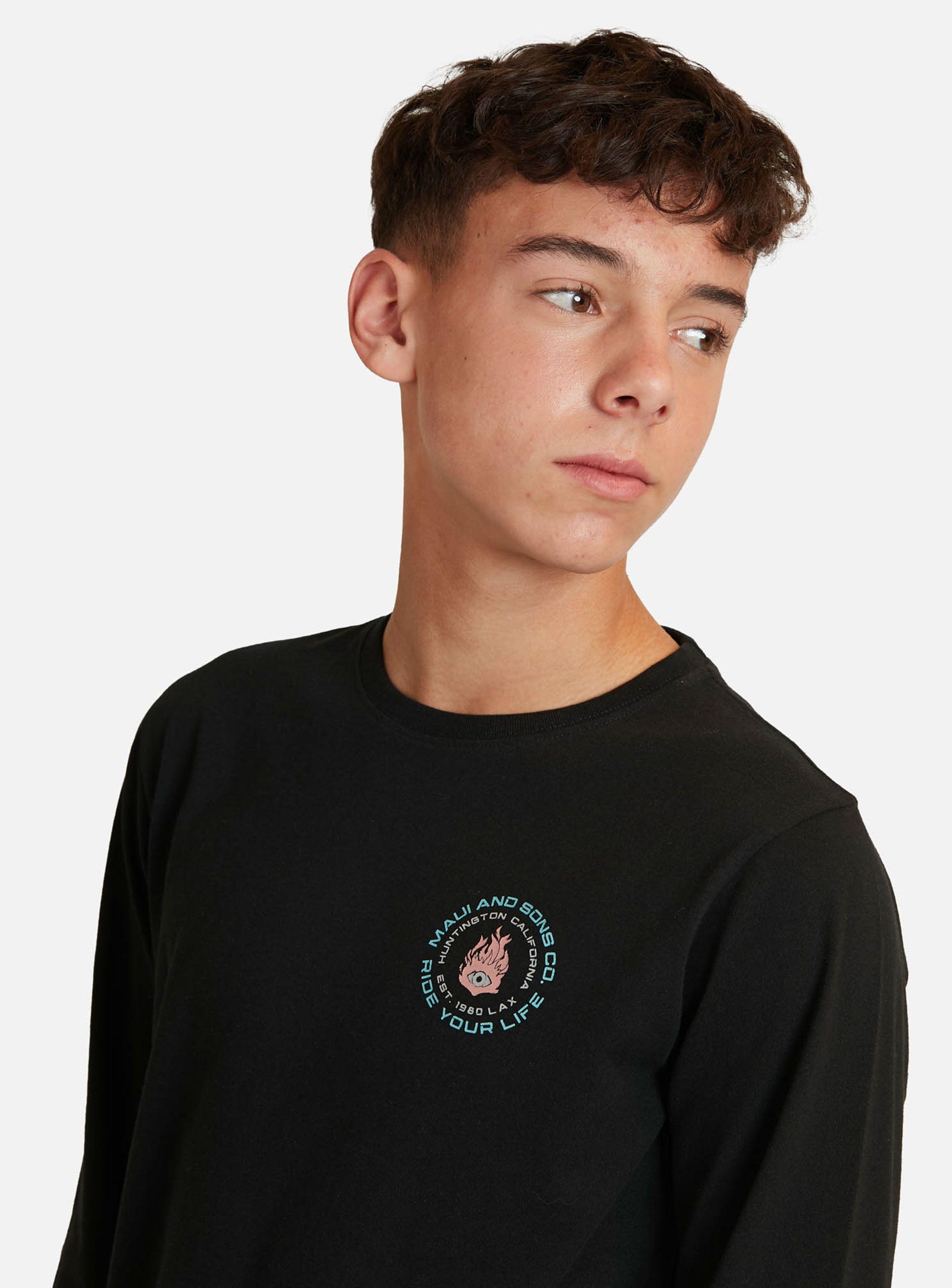 Polera Manga Larga Logo Minimalista Negro-2