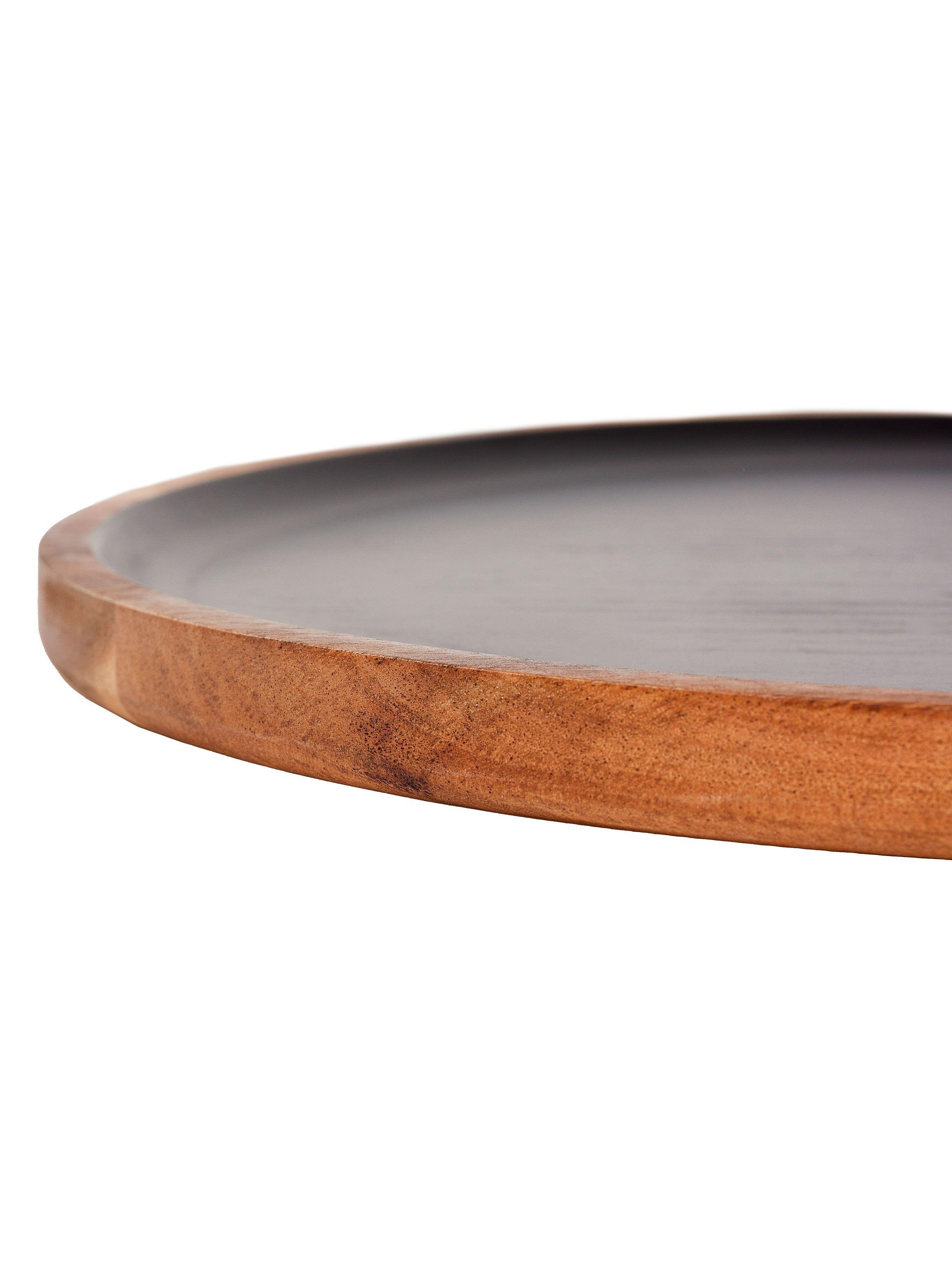 Plato Servir Liso Negro 35 cm-2