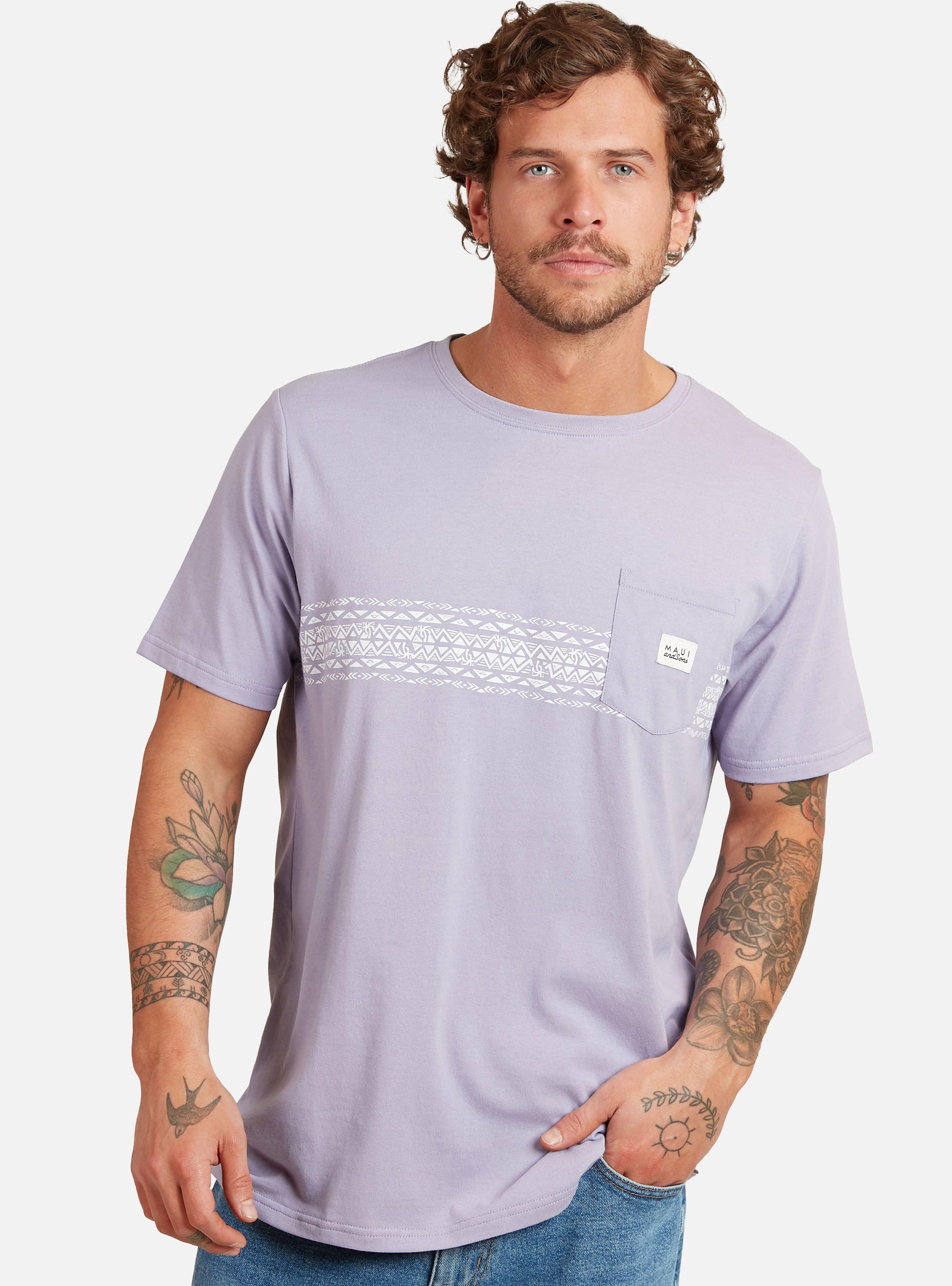 Polera MC Morado Cuello Redondo 1-0