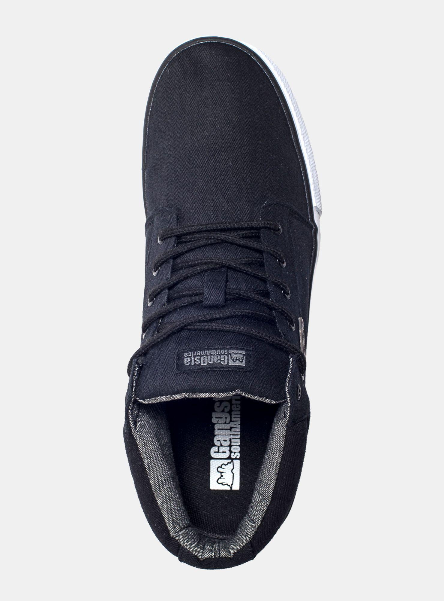 Zapatilla Gangsta Lane Mid Blk Urbana Hombre Negro-2