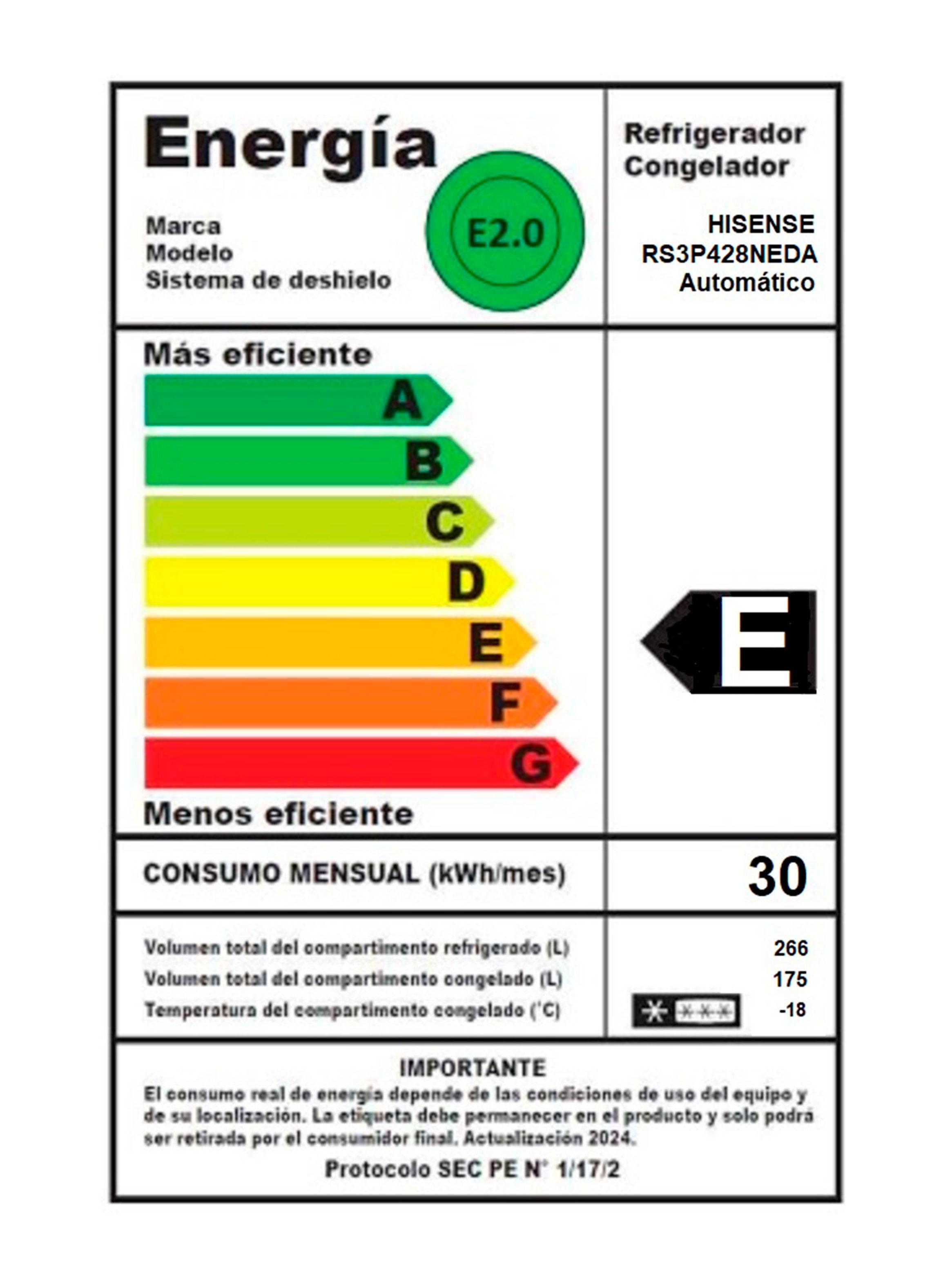 Refrigerador Side By Side No Frost 441 Litros RS3P428NEDA-11
