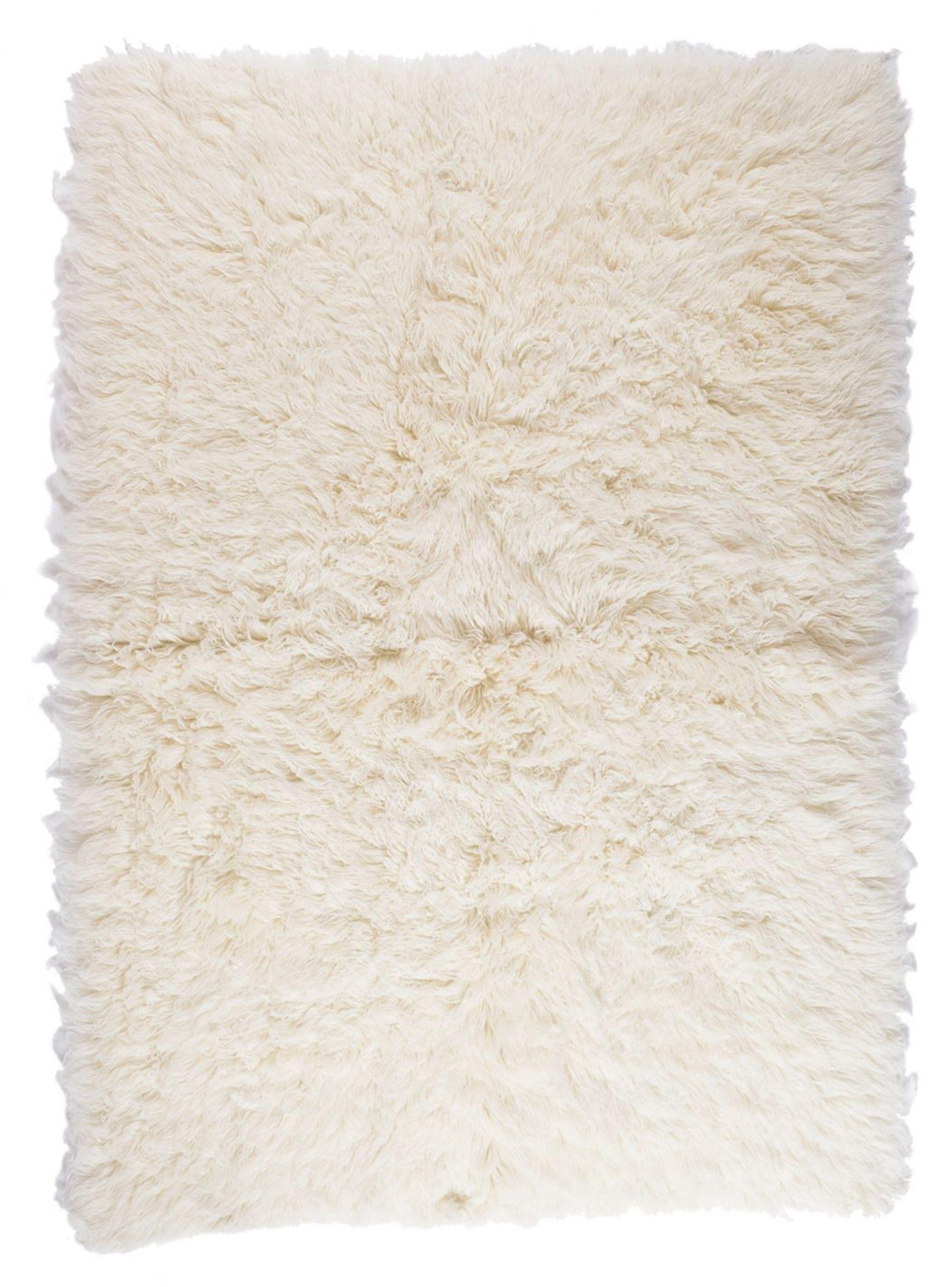 Bajada de Cama Flokati 60 x 120 Blanca-0