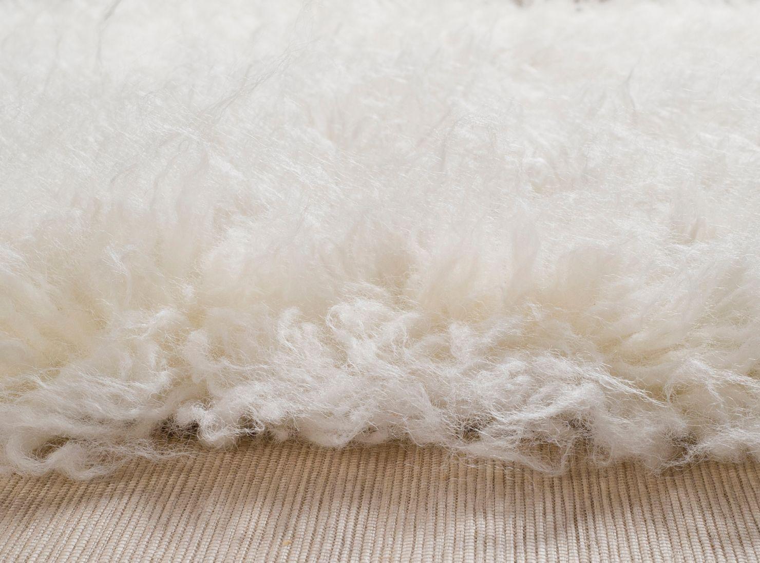 Bajada de Cama Flokati 60 x 120 Blanca-1