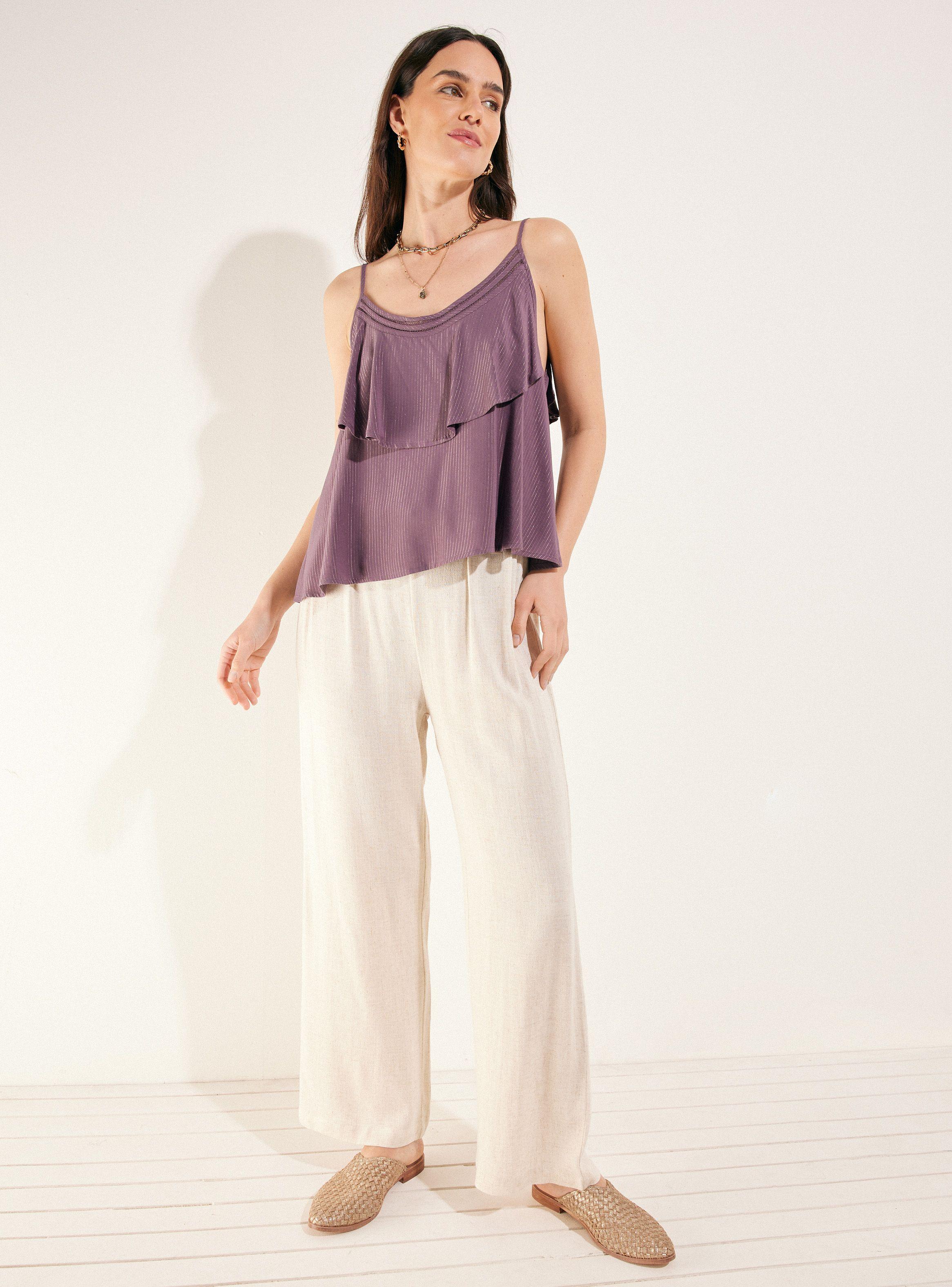 Blusa Doble Capa y Tela Metalizada-4